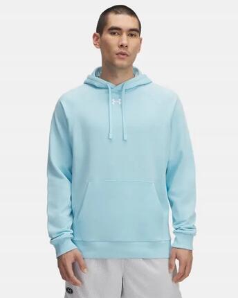 Bluza nierozpinana z kapturem męska błękitna Under Armour S