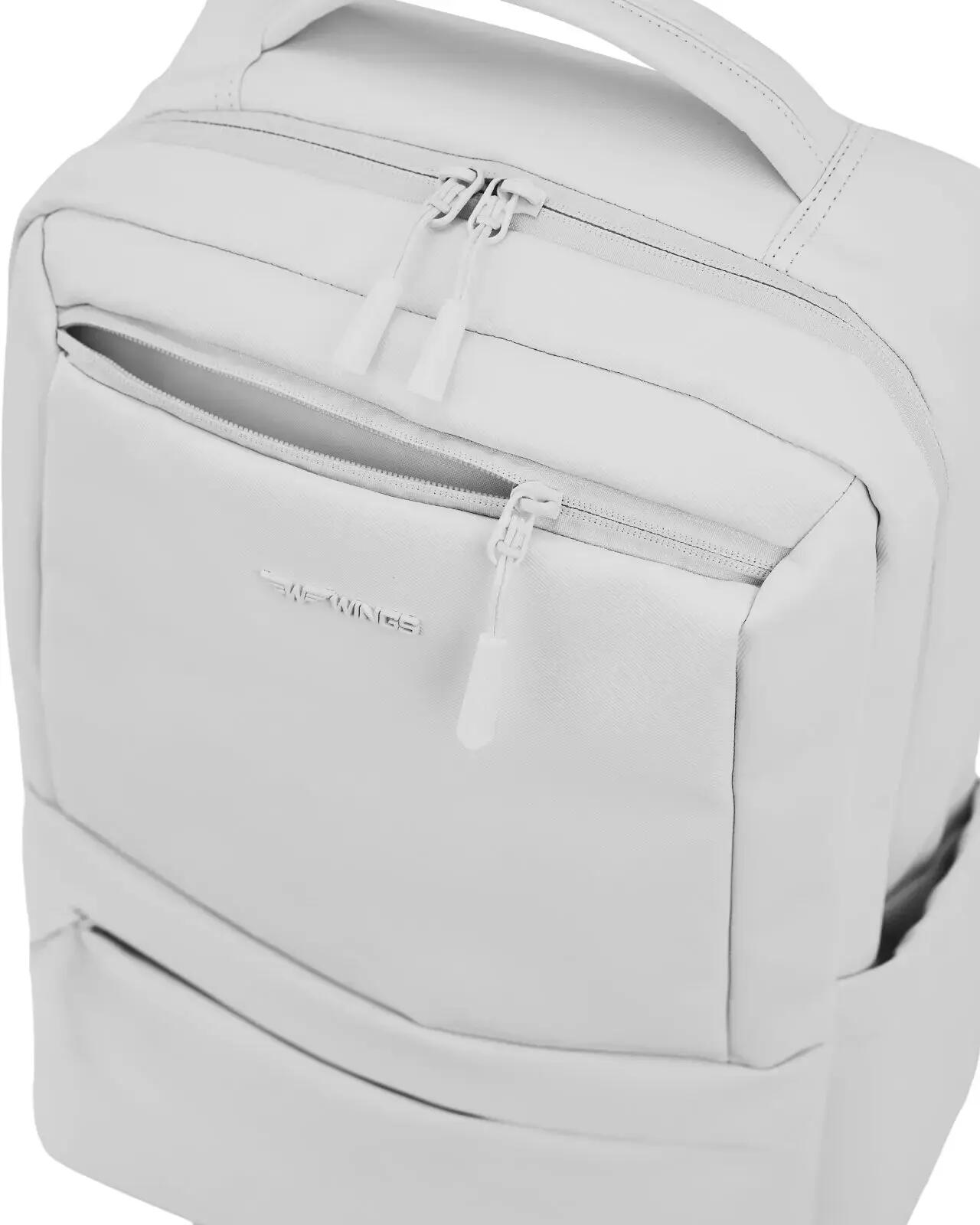 WINGS CBP003 handbagagerugzak met laptopvak en rugventilatiesysteem, grijs 7/10