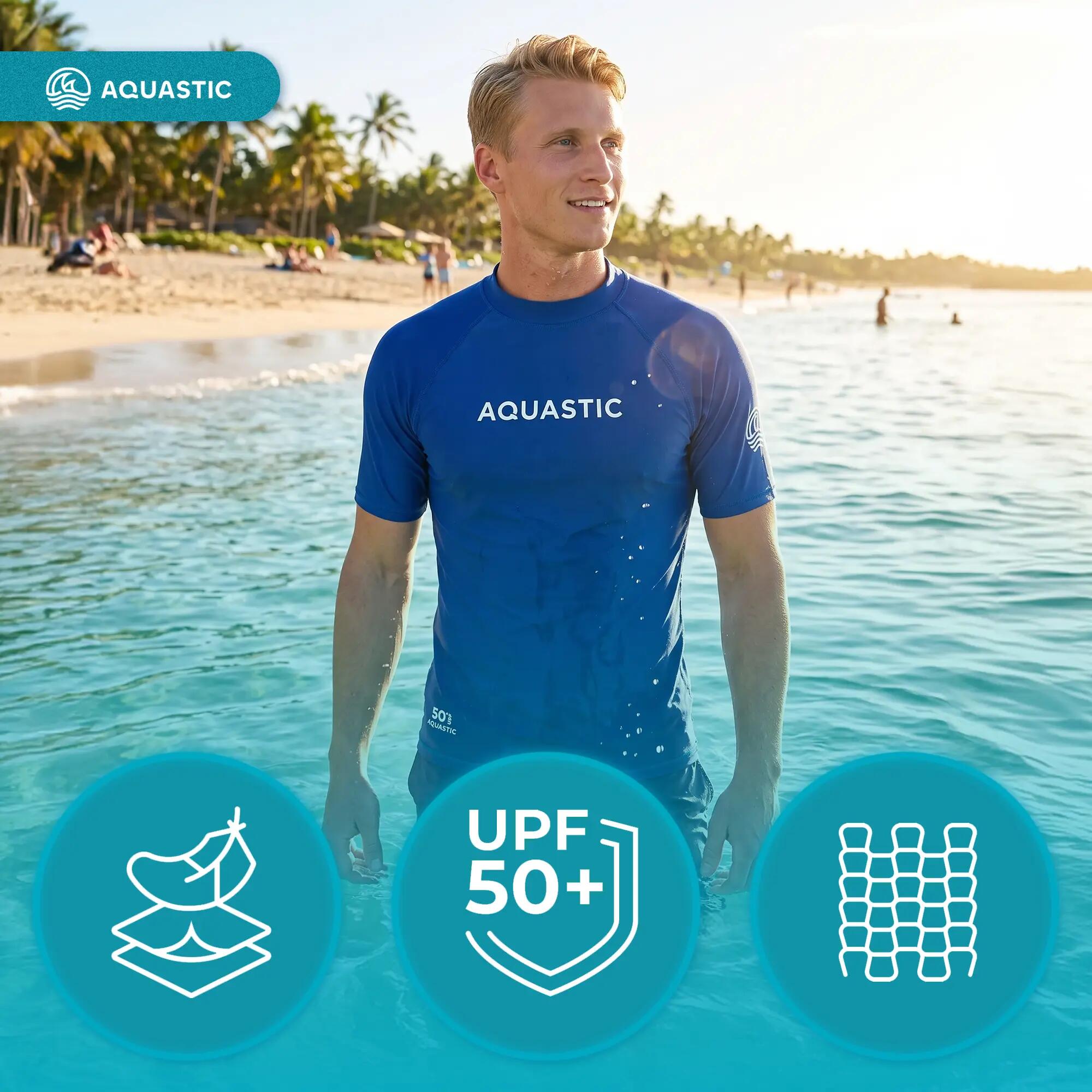 Camisa de Natação AQUASTIC UV 50+ UPF Rimos 6/8