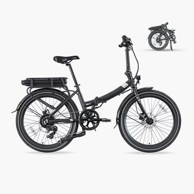 Tweedehands - ebike vouwfiets 24" - legend siena 13 ah zwart - zeer goede staat