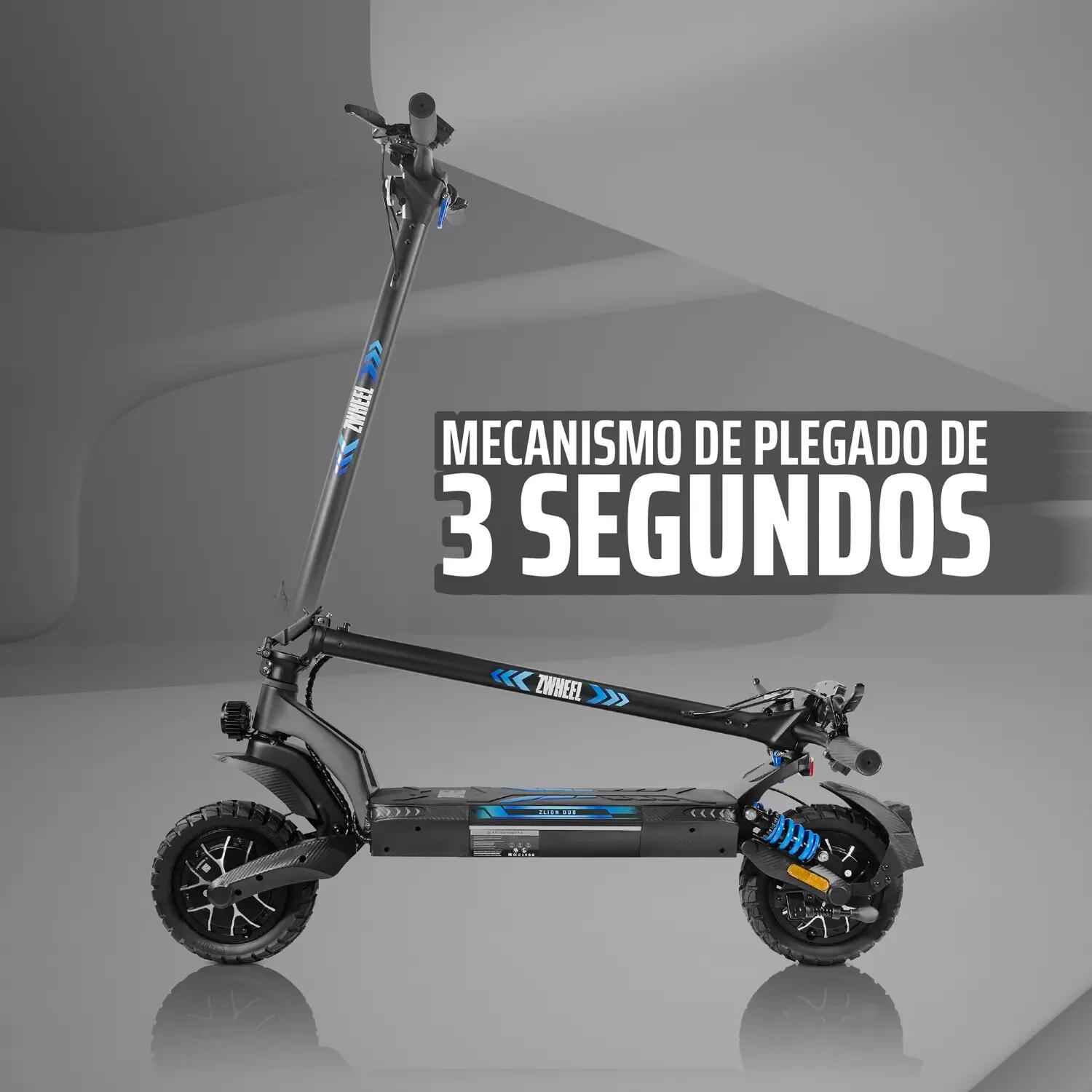 Trotinete elétrico ZWheel ZLion Duo+, 2000W, 17500mAh, 60km, noir/bleu 9/11