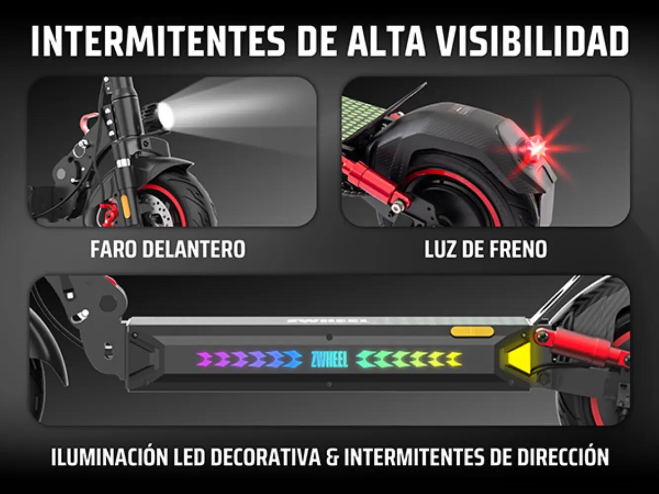 Trotinete elétrico ZWheel ZRino SE , 1000W, 15000mAh, 50km, noir 4/12
