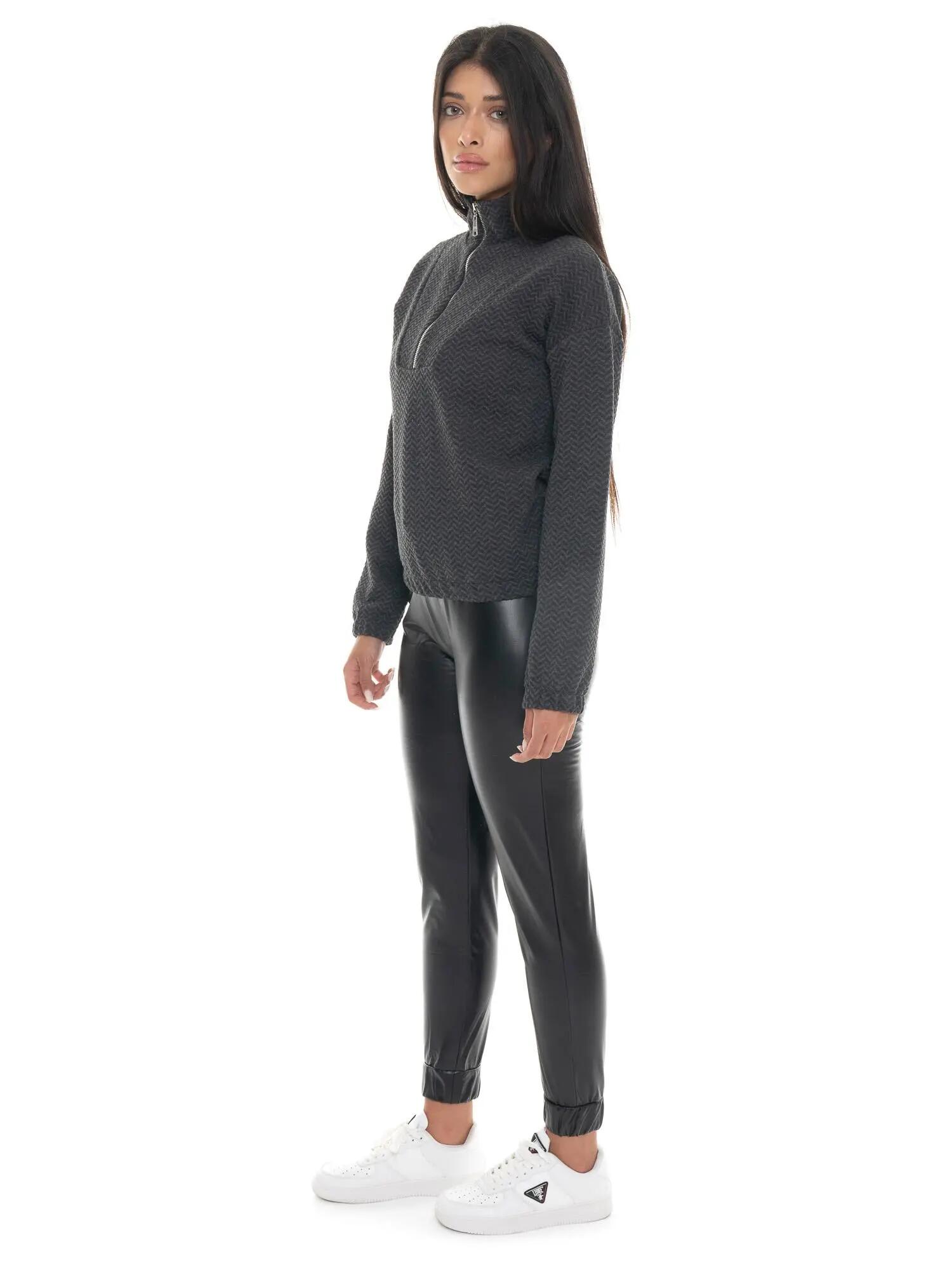 Bluza damska Leone 1947 Apparel Glam Winter ze stójką i zamkiem 2/5