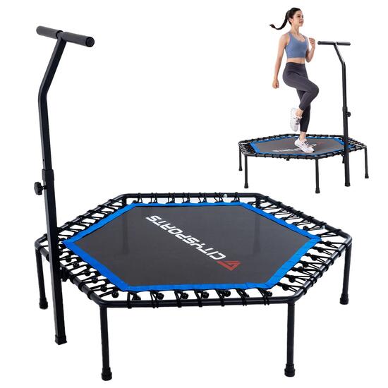 Trampoline de fitness pliable avec barre de maintien, BCJ-51A, jusqu’à 100 kg