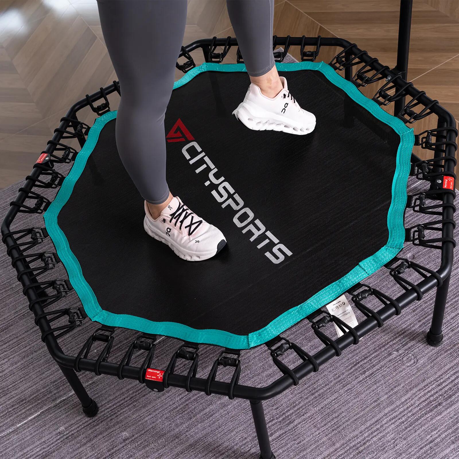 Trampolín de fitness plegable, BCJ-51B, ⌀109cm, asas ajustables desmontables 9/9