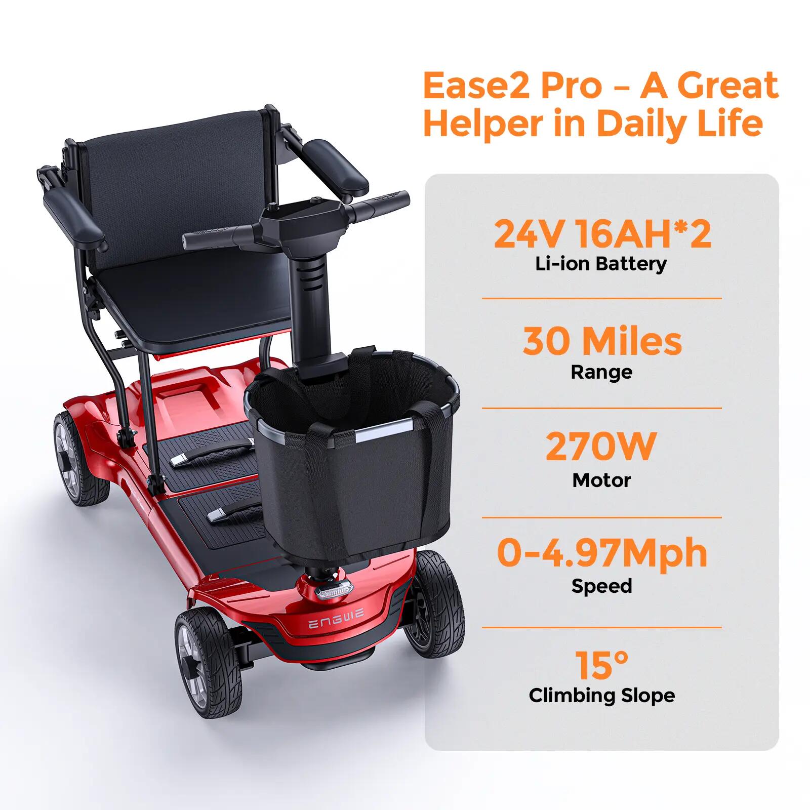 ENGWE Electric Scooter, con baterías de iones de litio extraíbles de 240 Wh*2. 2/9