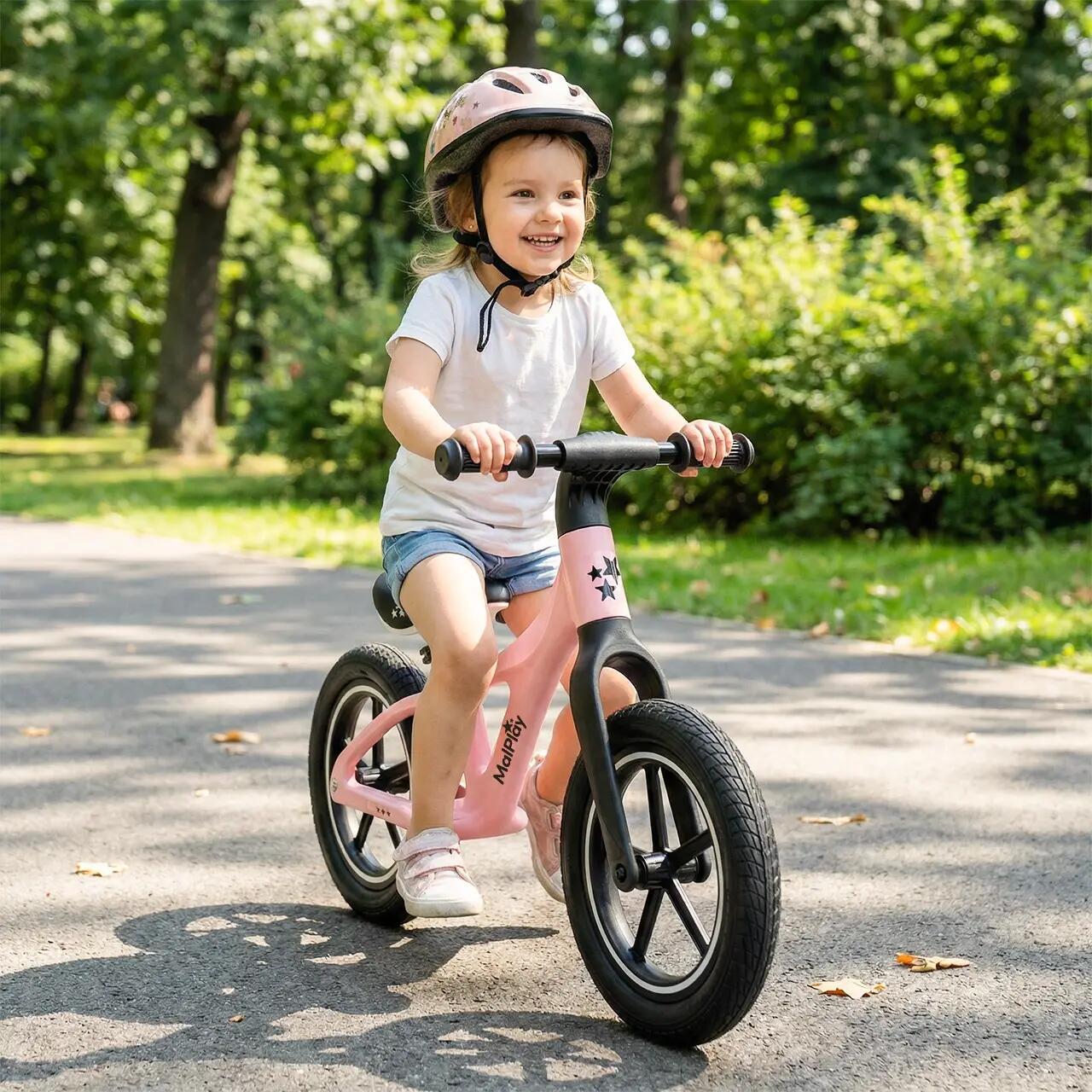 Bicicleta equilíbrio Nylu rosa 12" PU 3,4 kg | 2+ 9/11