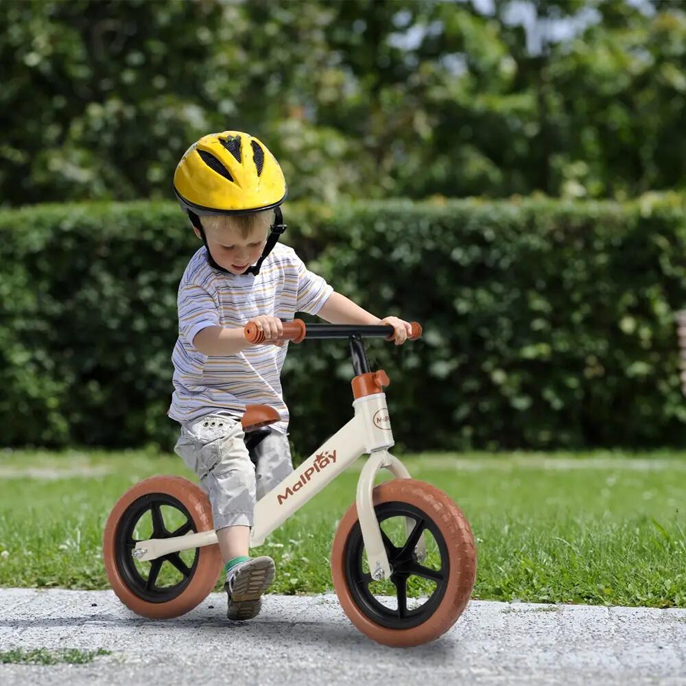Bicicleta de equilíbrio infantil Eva com rodas de 12 polegadas, cor creme. 7/11
