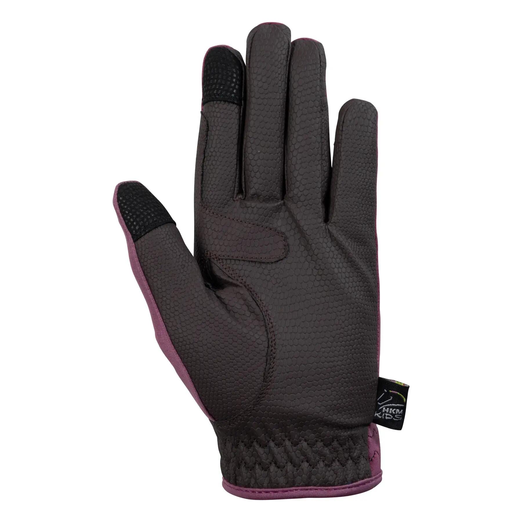 GANTS D'HIVER D'ÉQUITATION HKM ALVA JUNIOR LILAS 2/3