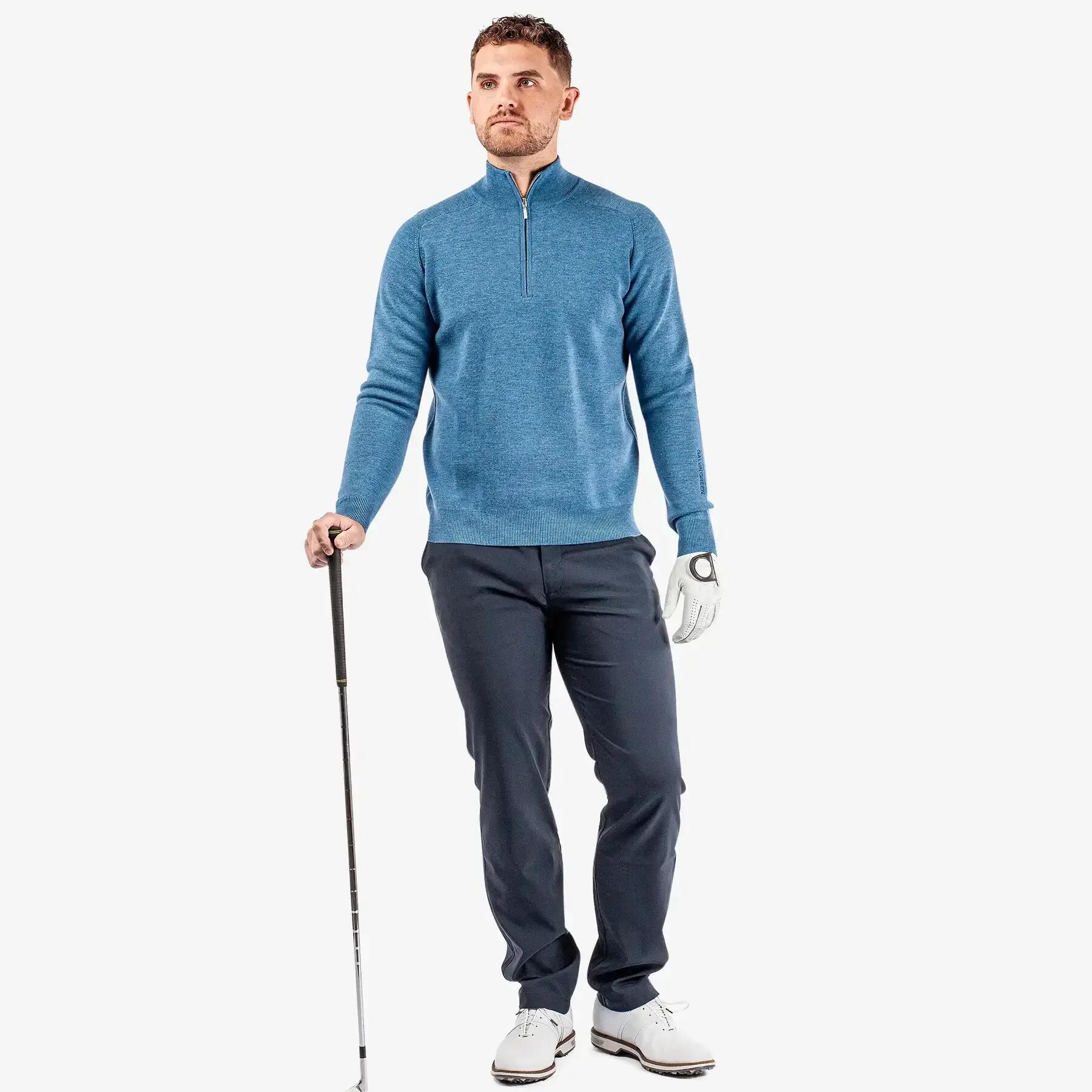 Maglia con collo a zip Galvin Green Chester 3/7
