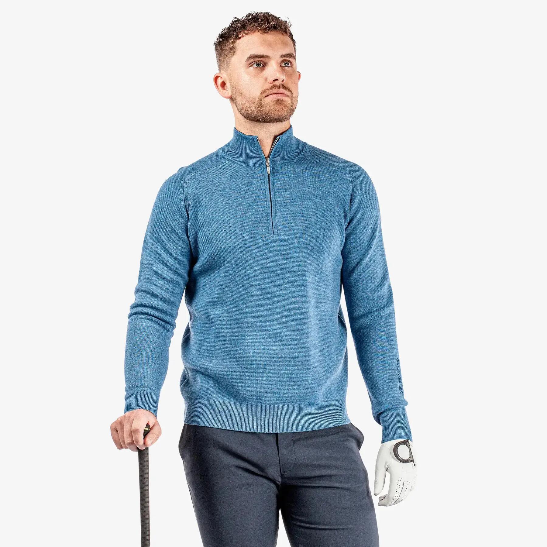 Maglia con collo a zip Galvin Green Chester 2/7