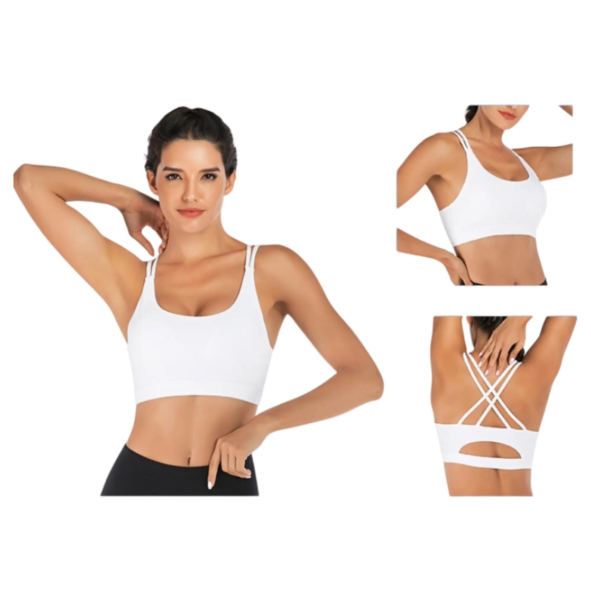 S Size White Elegant Sexy Sports Bra for Women