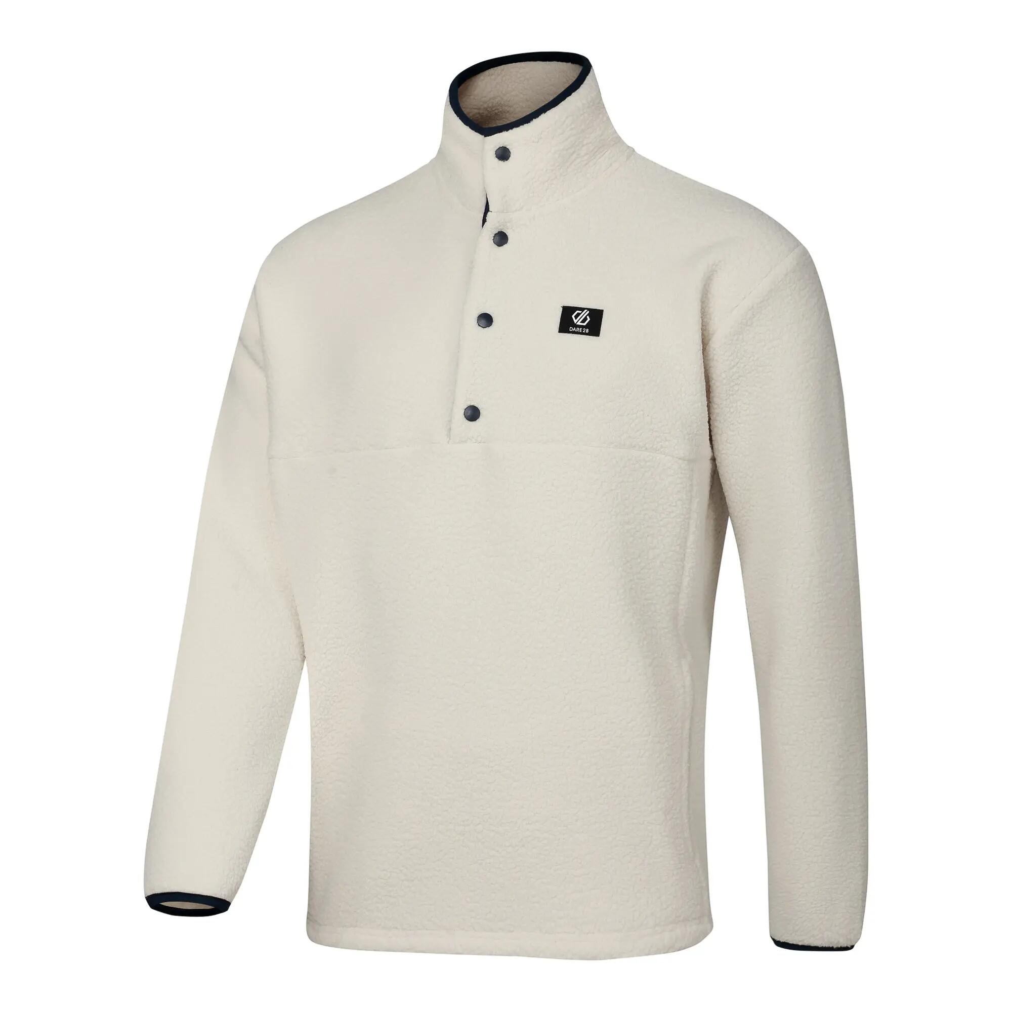 Herren-Fleecejacke mit zwei Druckknöpfen und halbem Reißverschluss 2/4