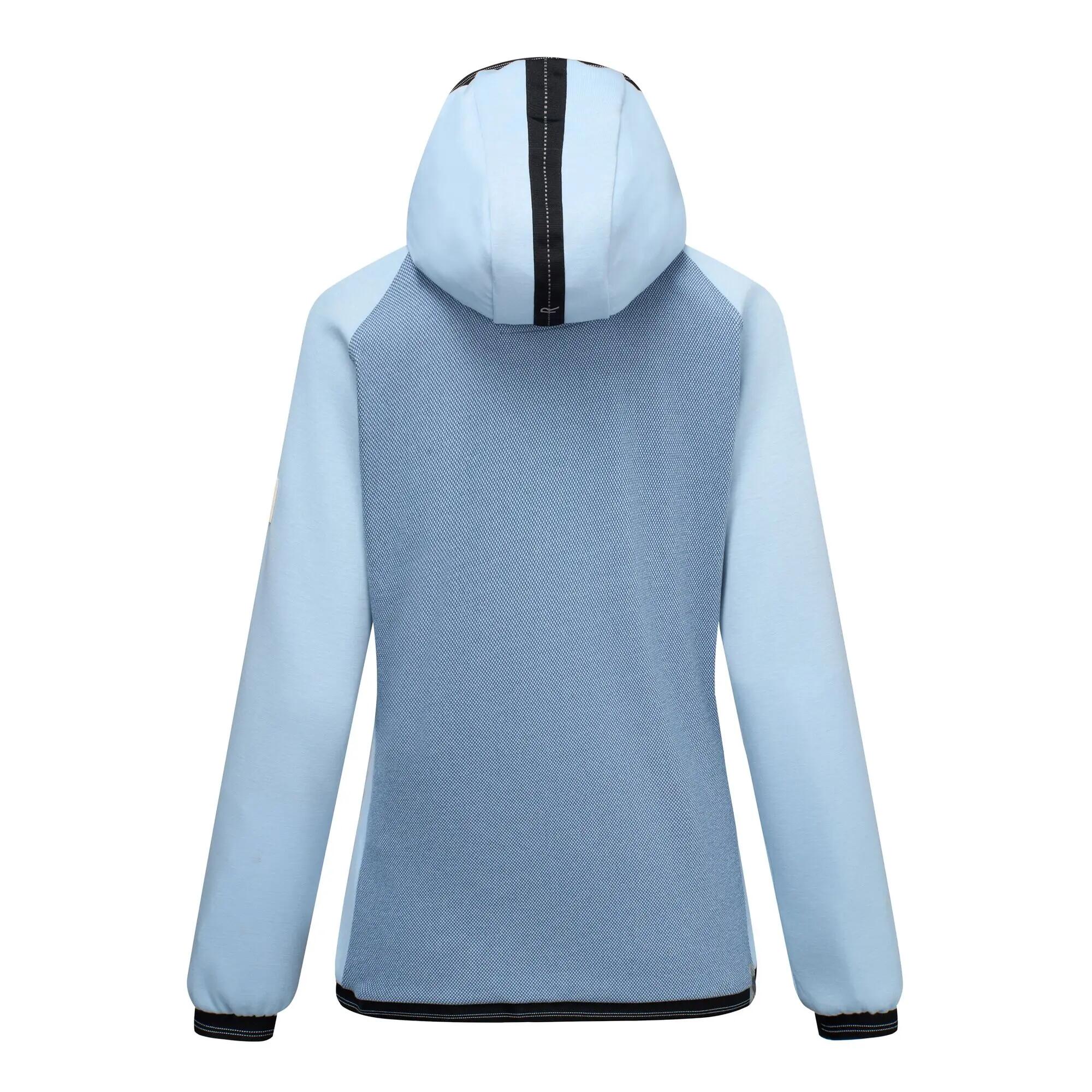 Iselle Damen-Fleecejacke mit Kapuze und durchgehendem Reißverschluss 3/4