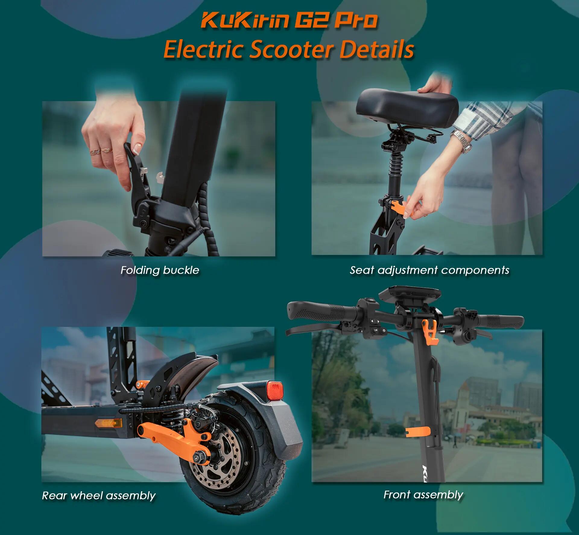 Elektrische step Kukirin G2 Pro 600W 48V opvouwbaar 14/15