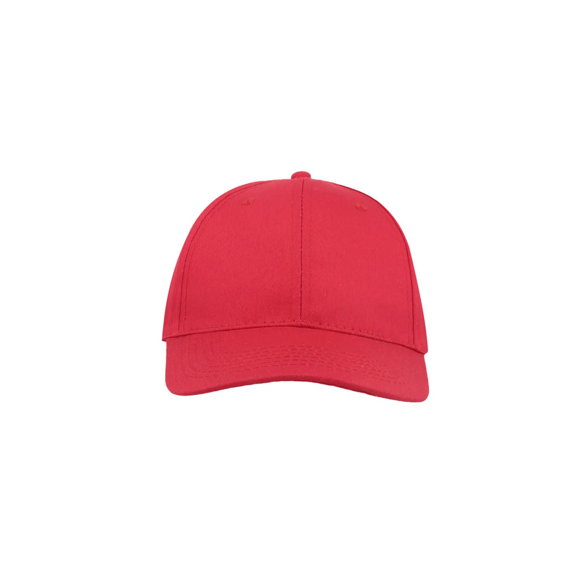 Baseballkappe mit 6 Paneelen Damen und Herren Rot 5/5