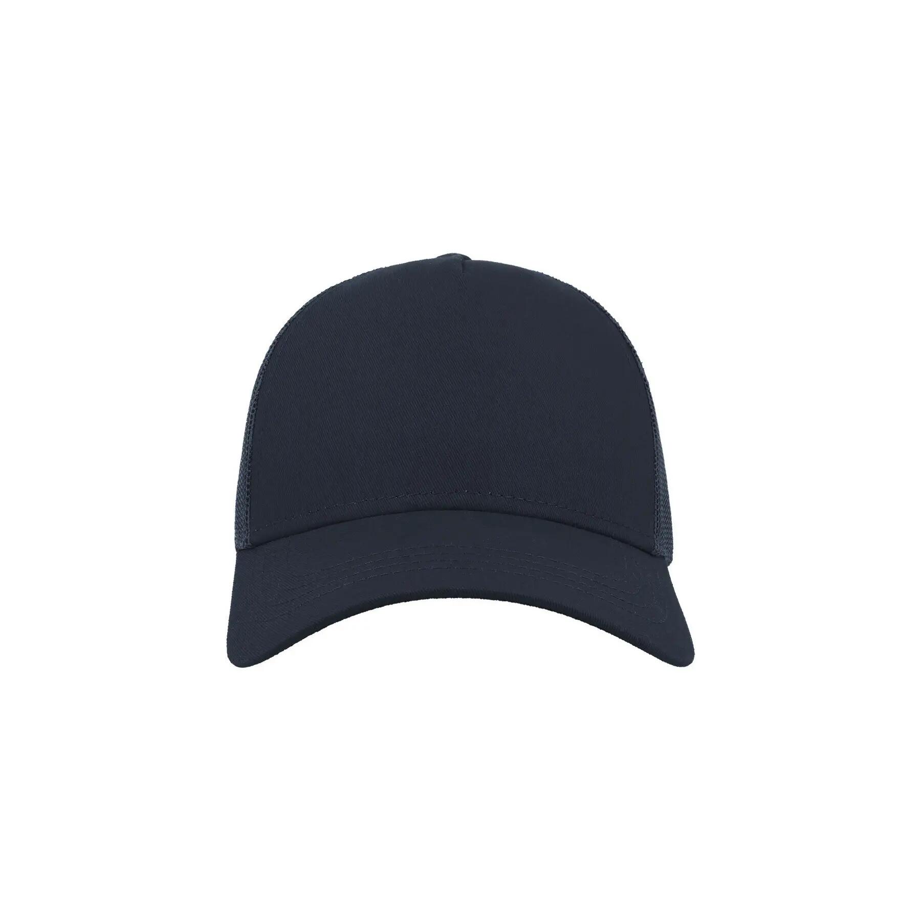 Rapper Cotton 5 Panel Trucker Cap (Navy/Navy) 5/5