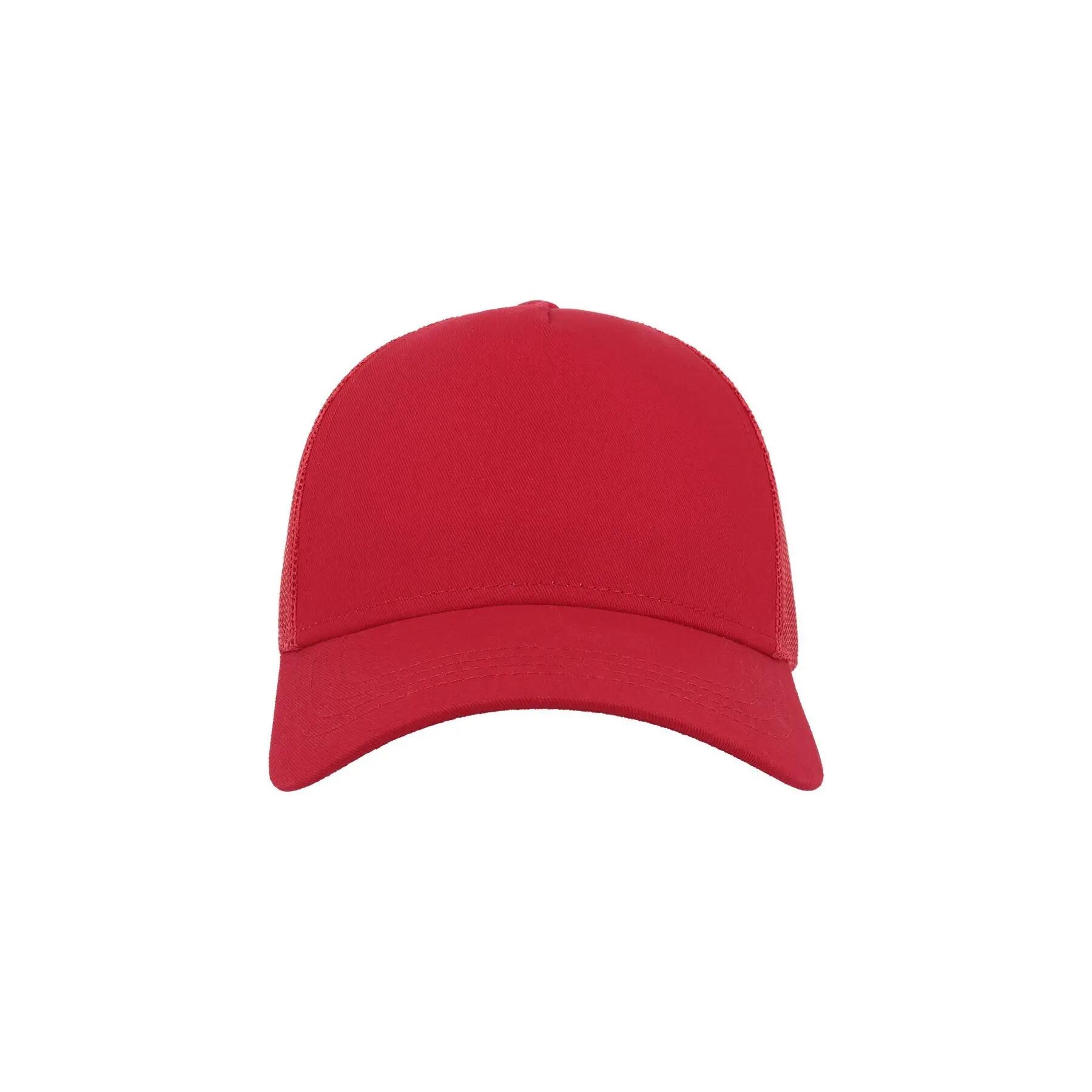 Rapper Cotton 5 Panel Trucker Cap (Red/Red) 5/5