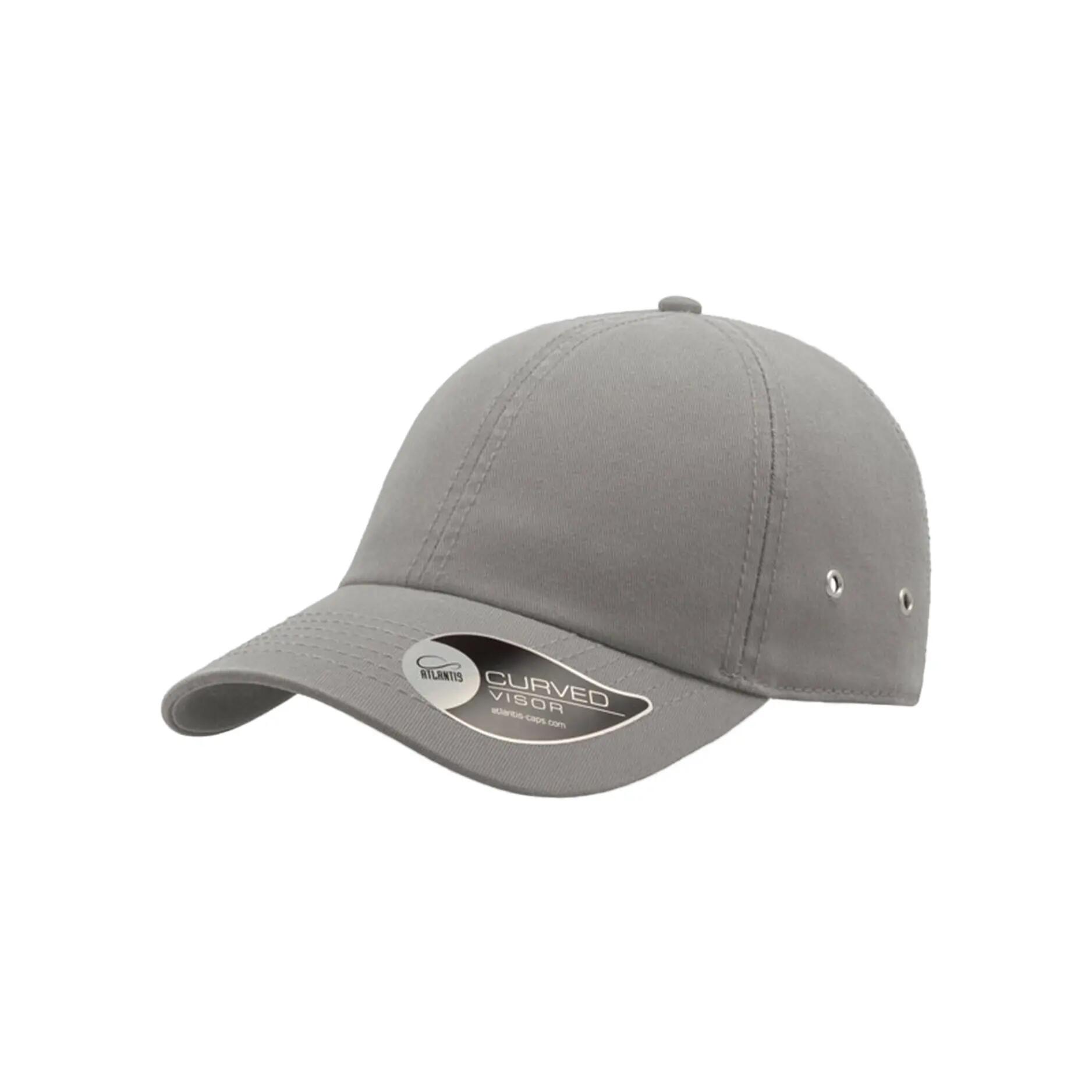 Action 6 Panel Chino Baseball Cap (Pack of 2) (Grey) 5/5