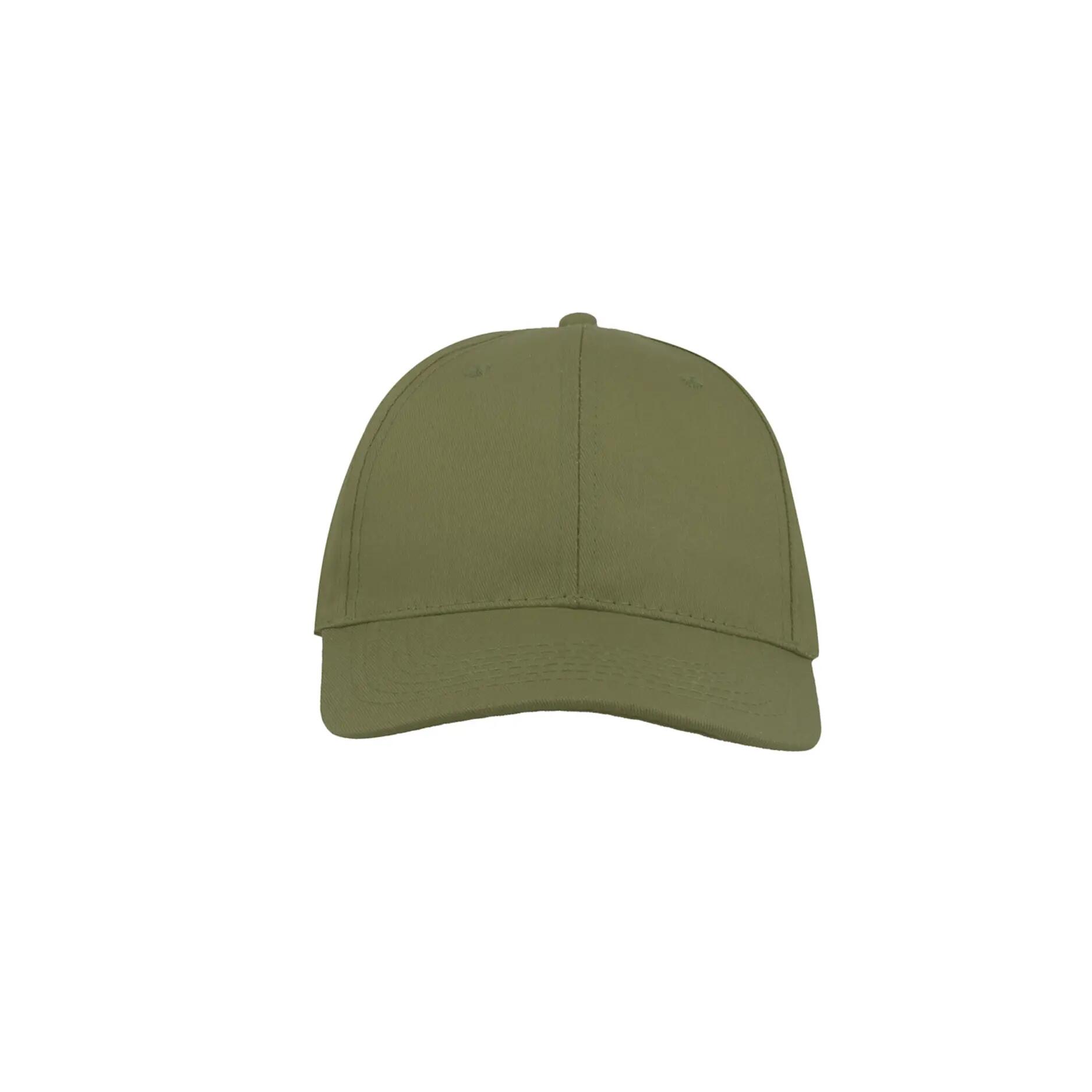 Baseballkappe mit 6 Paneelen Damen und Herren Olive 5/5