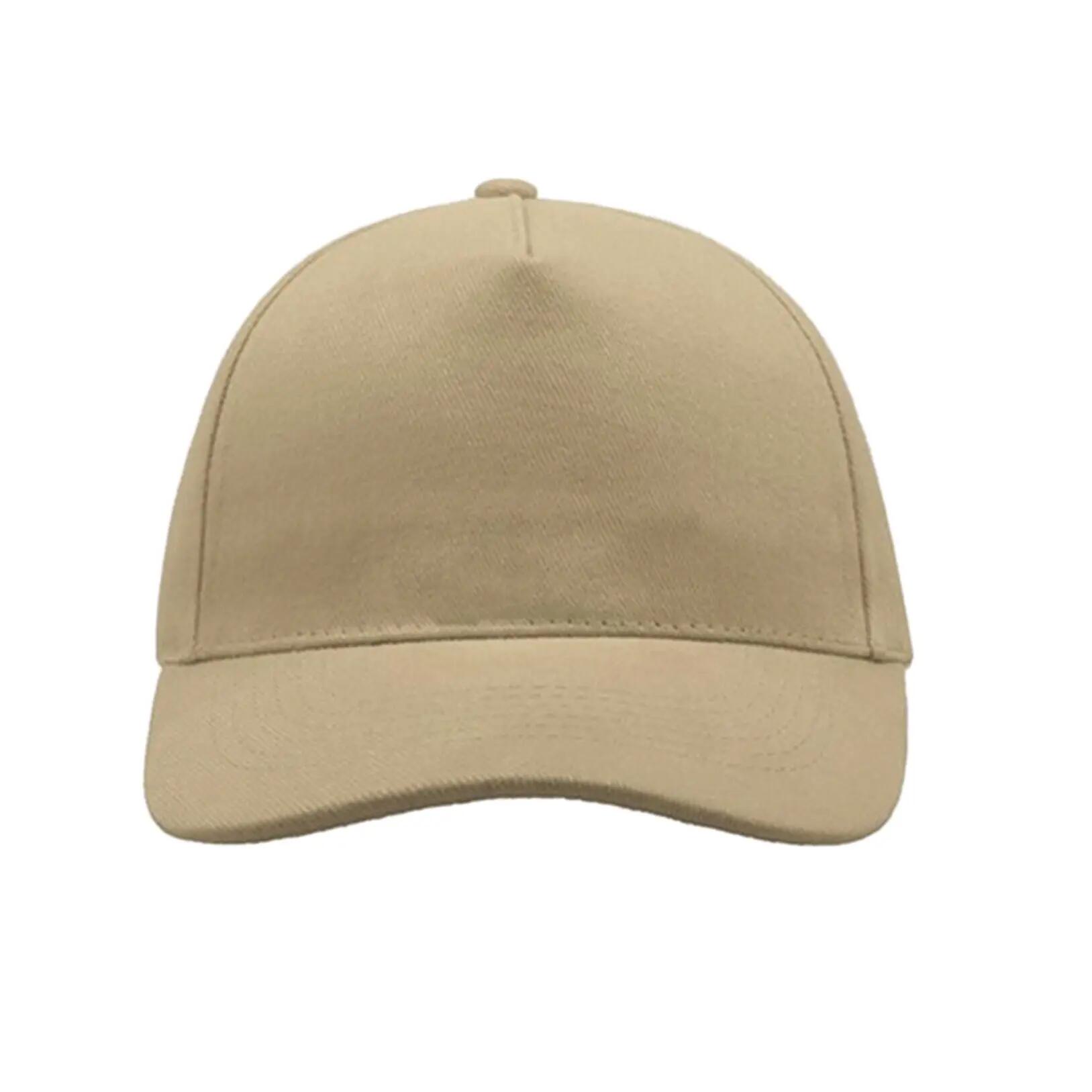 Liberty Five Buckle Heavy Brush Cotton 5 Panel Cap (Khaki) 5/5