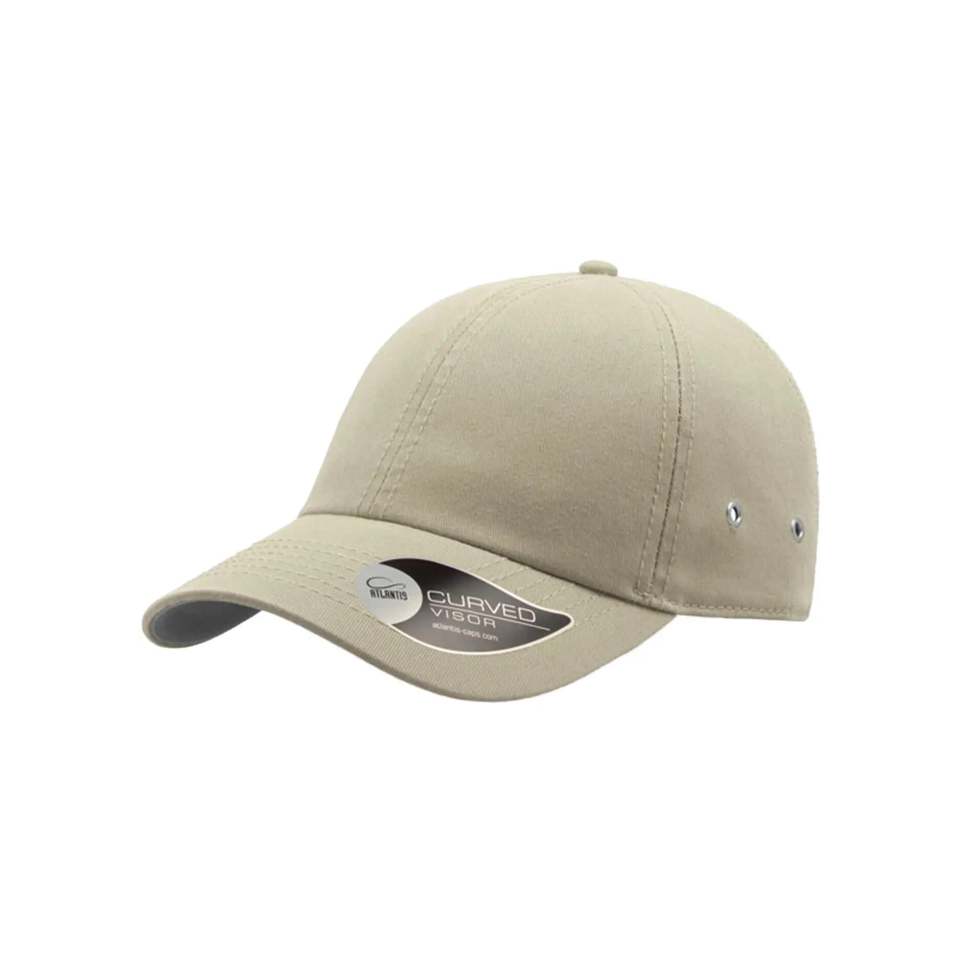 Action 6 Panel Chino Baseball Cap (Pack of 2) (Stone) 5/5