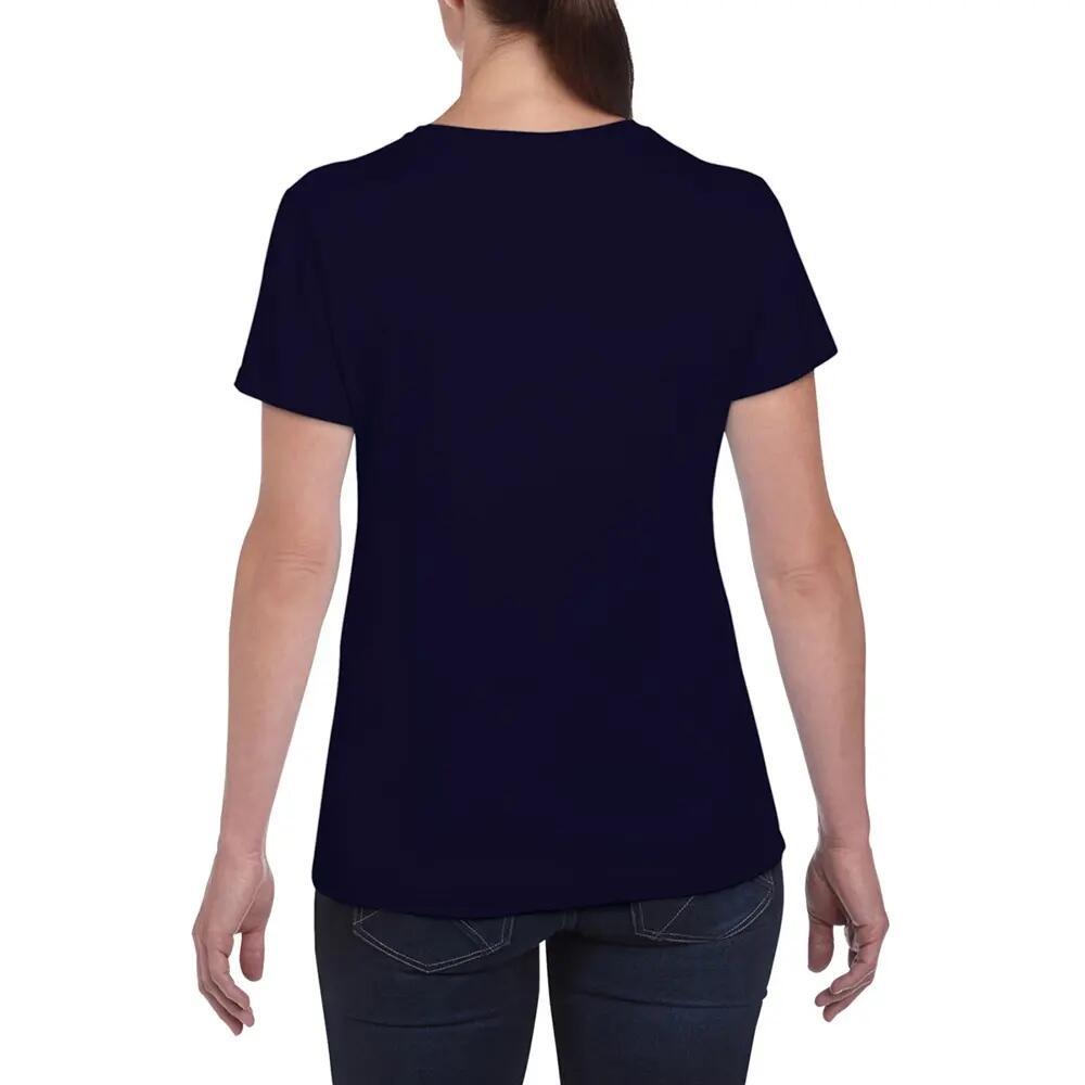 Maglietta 100% Cotone Donna Gildan Blu Navy 6/6