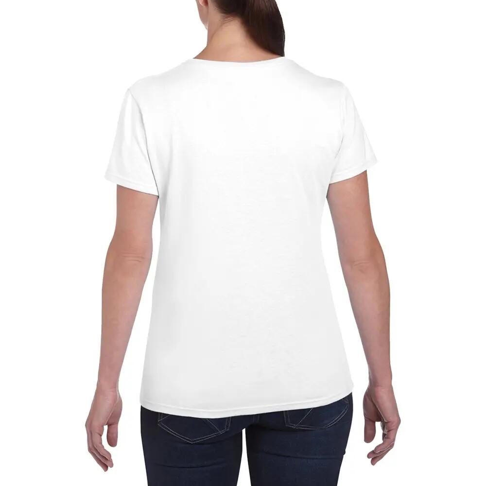 Maglietta 100% Cotone Donna Gildan Bianco 5/5