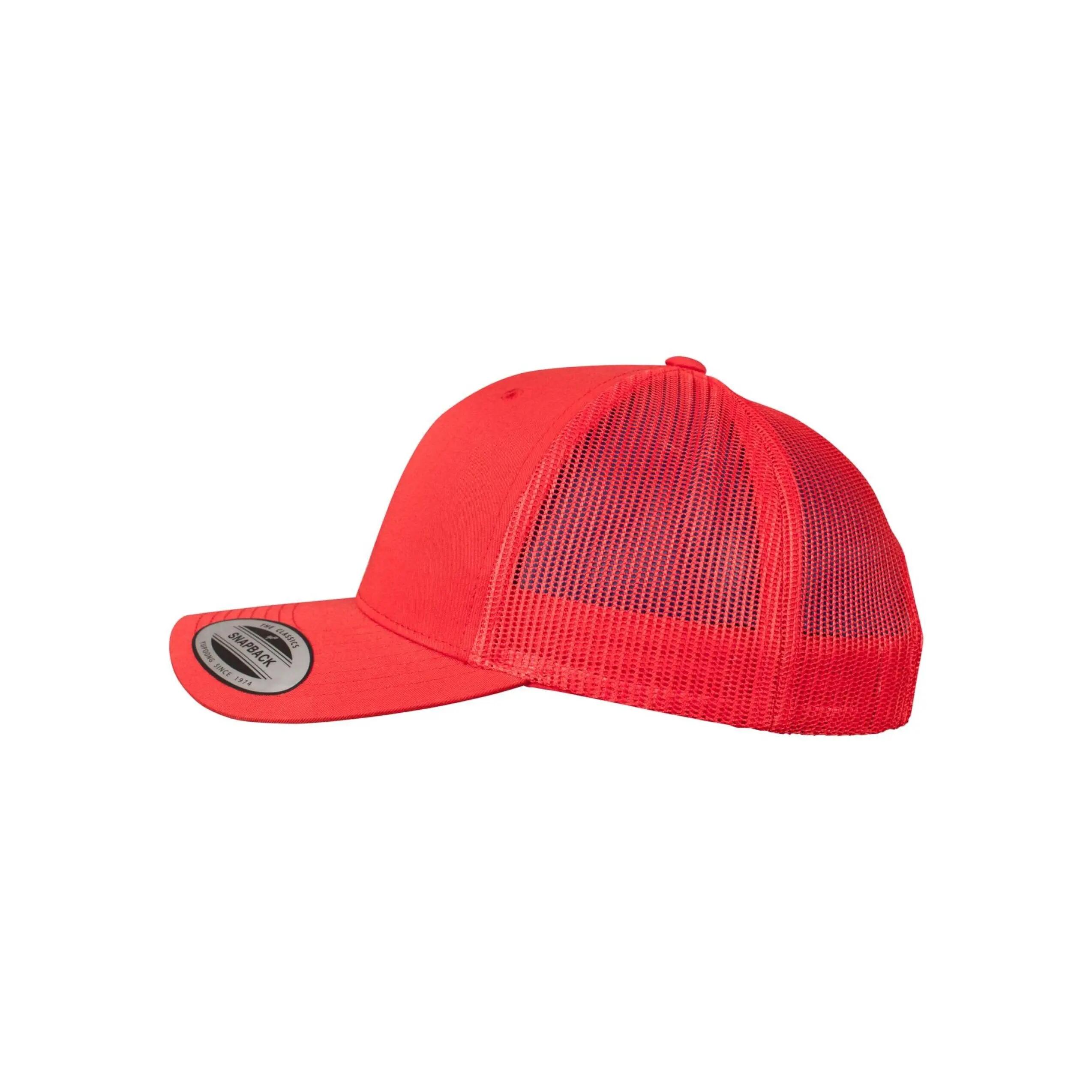 Unisex Adult Retro Trucker Cap (Red) 5/6