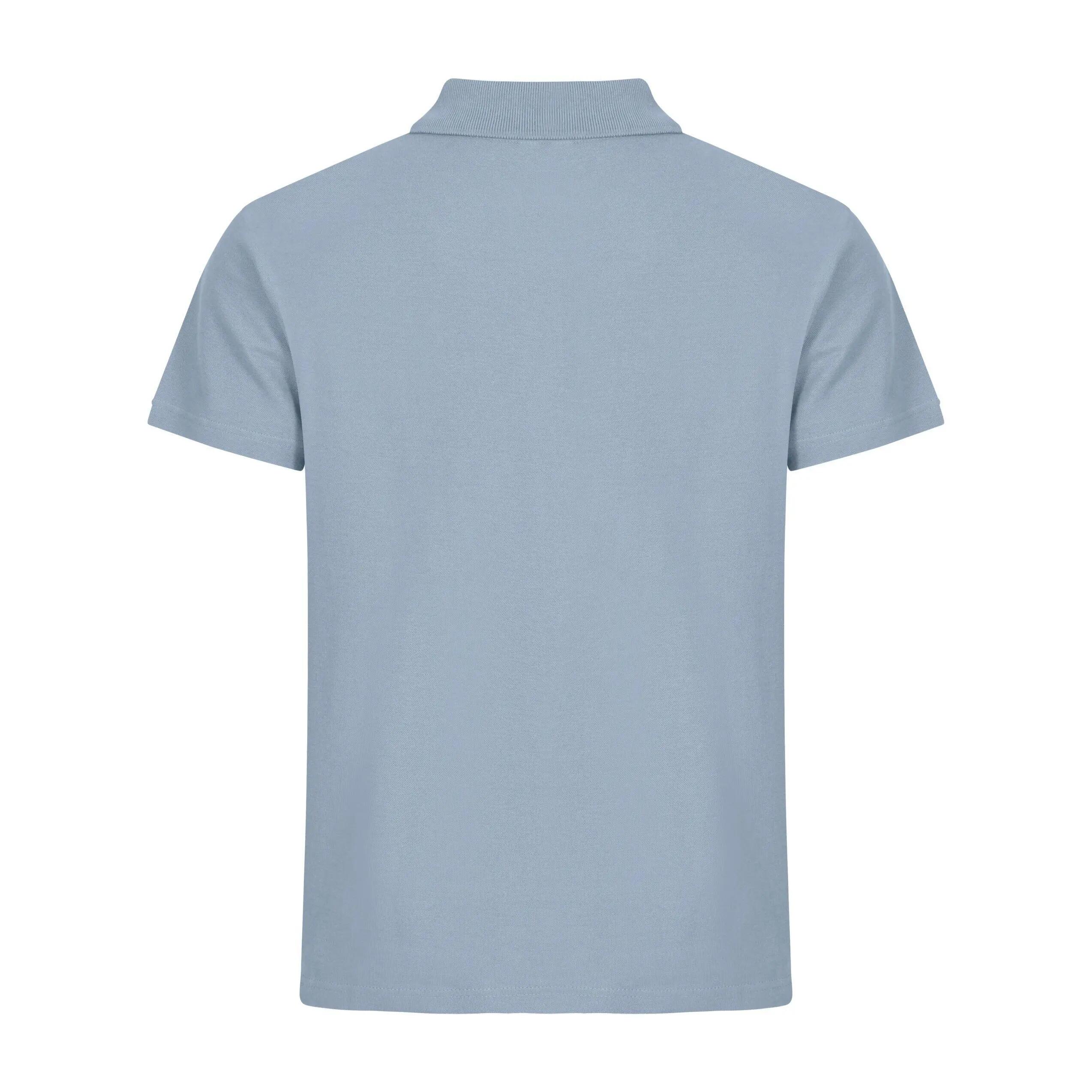 Mens Basic Melange Polo Shirt (Soft Blue) 5/5