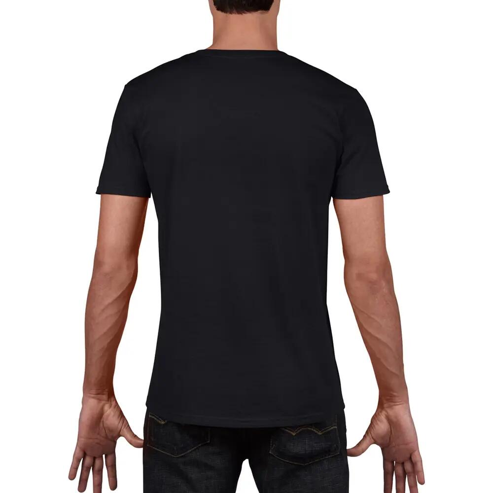Mens Soft Style VNeck Short Sleeve TShirt (Black) 5/5