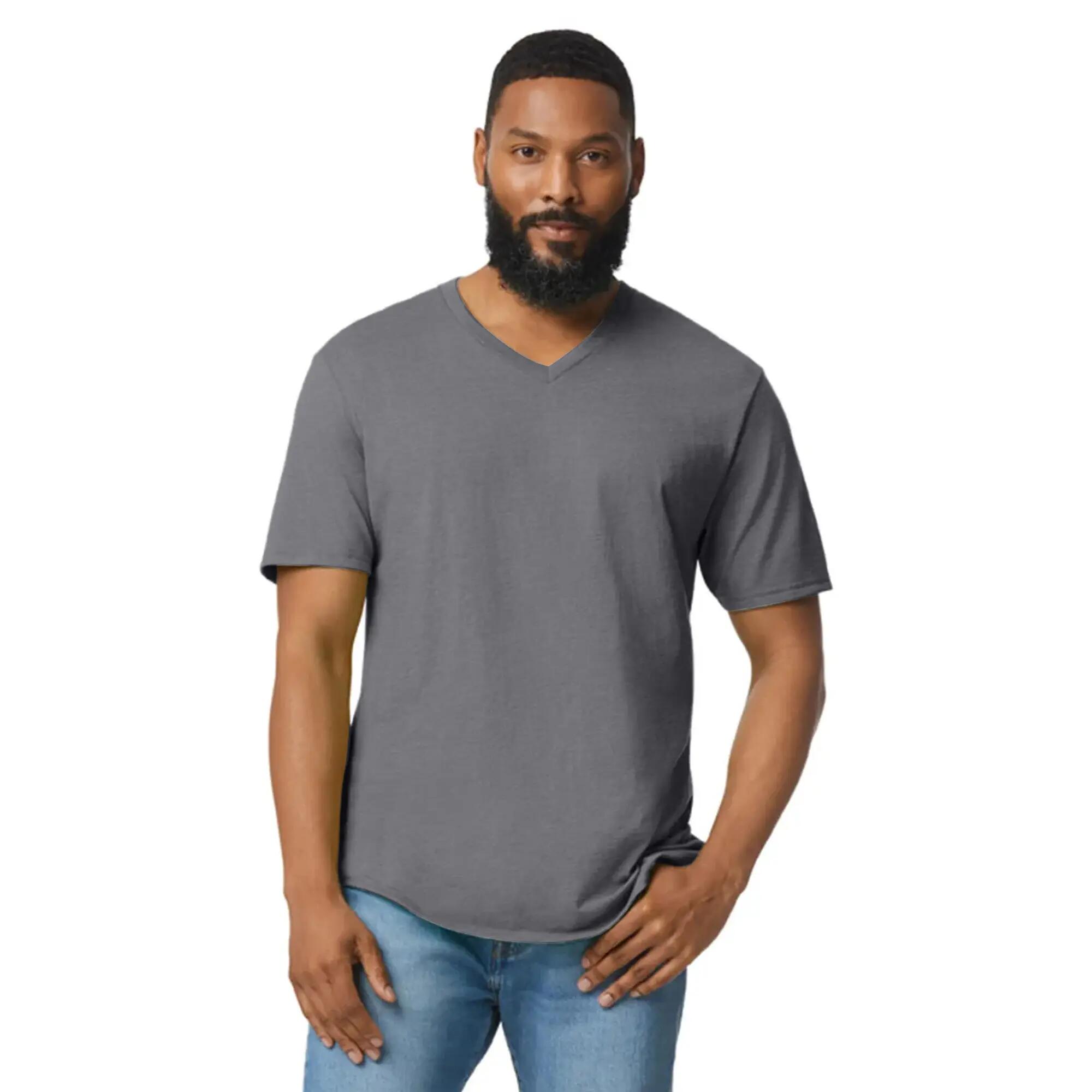 Soft Style TShirt, VAusschnitt, Kurzarm Herren Grau 6/6
