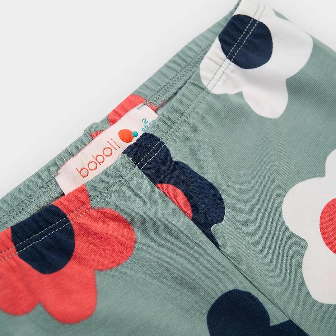 Legging verde estampado de flores 4/4