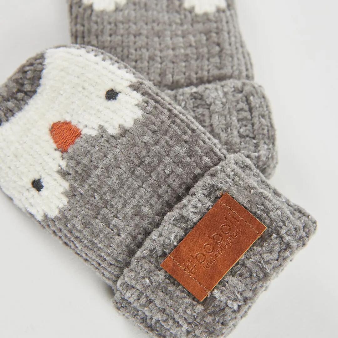 Manopla gris vigoré bebé estampado pingüino 2/3