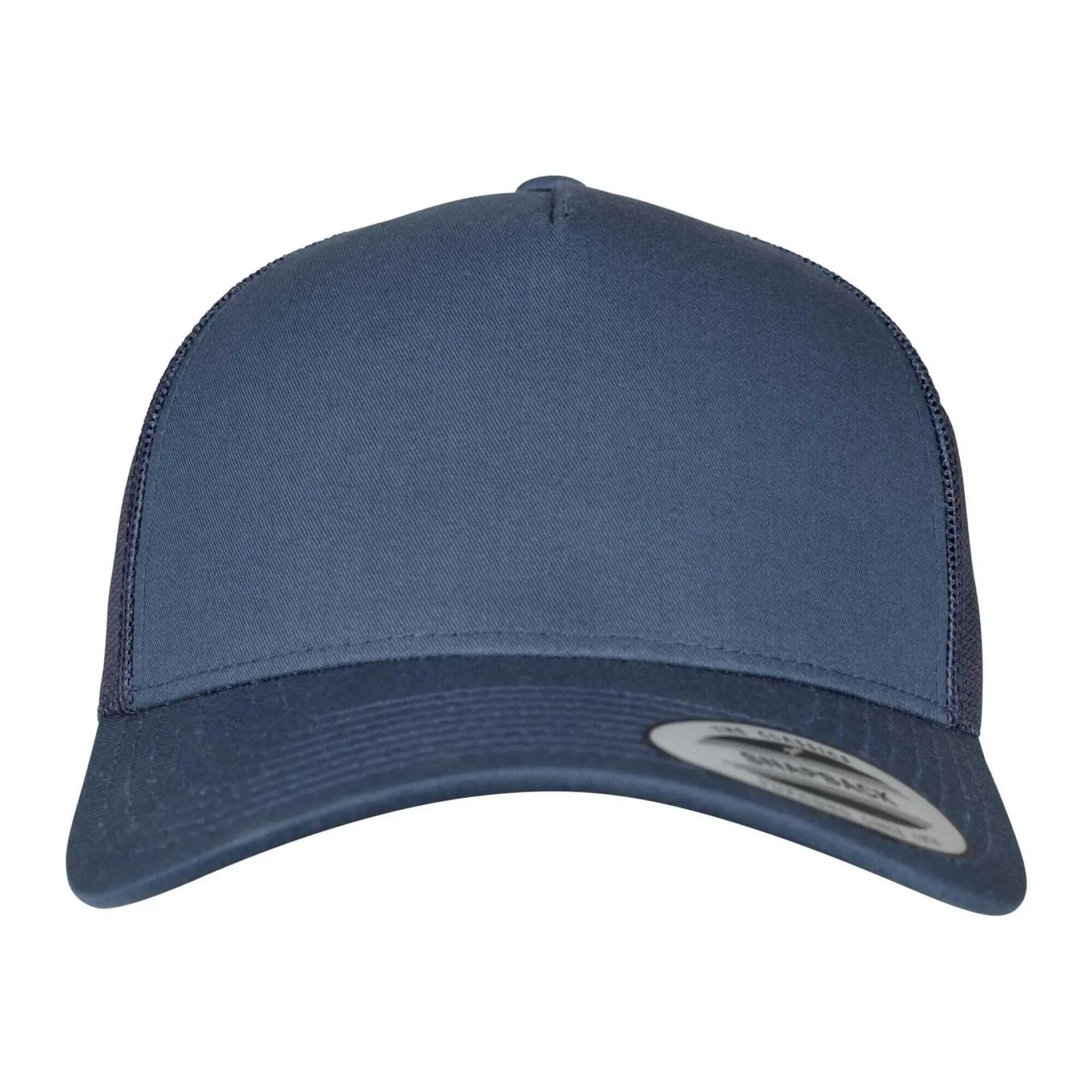 Unisex Adult Retro 5 Panel Trucker Cap (Navy) 5/5