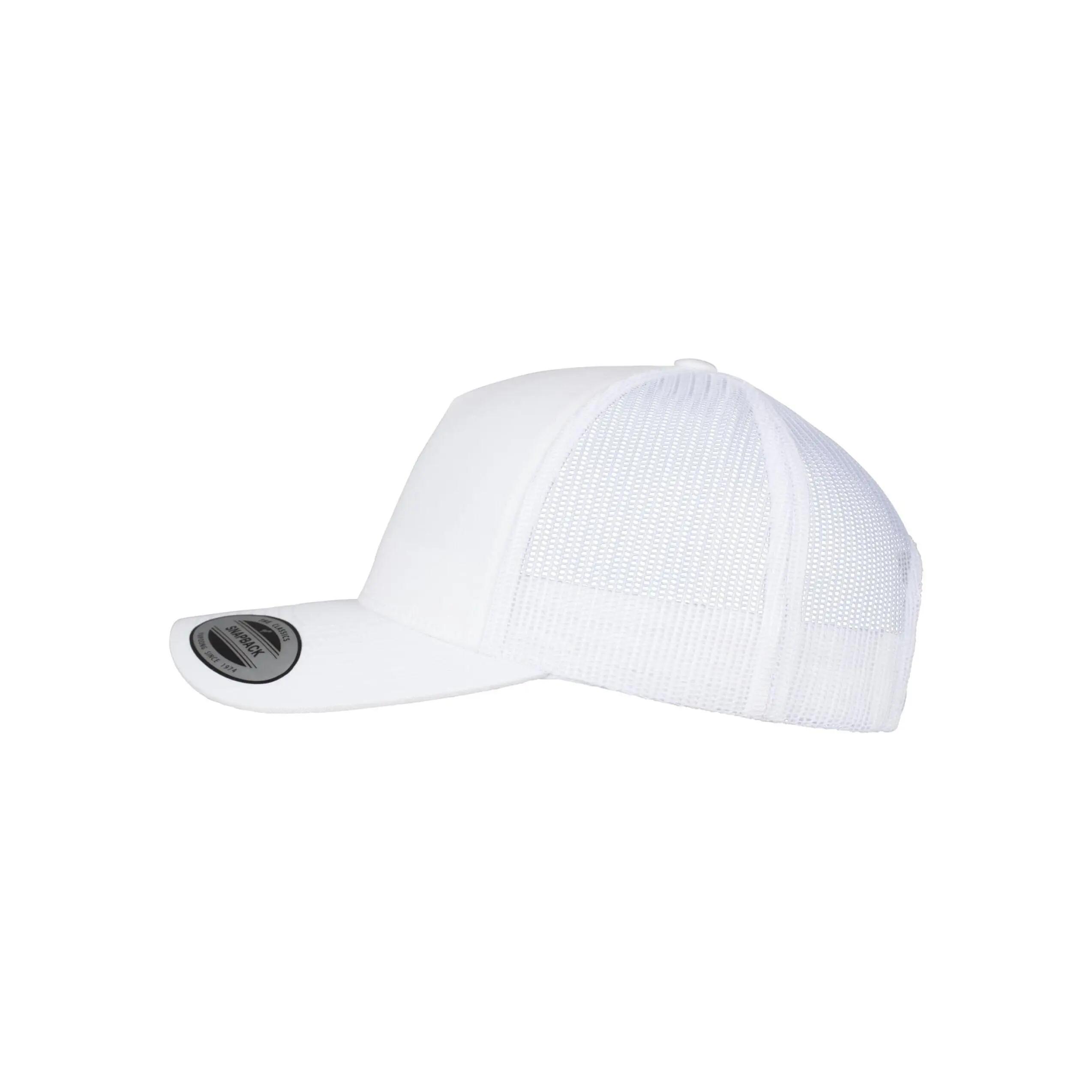 Trucker Cap für HerrenDamen Unisex, 5 Segmente Damen und Herren Weiß 5/6