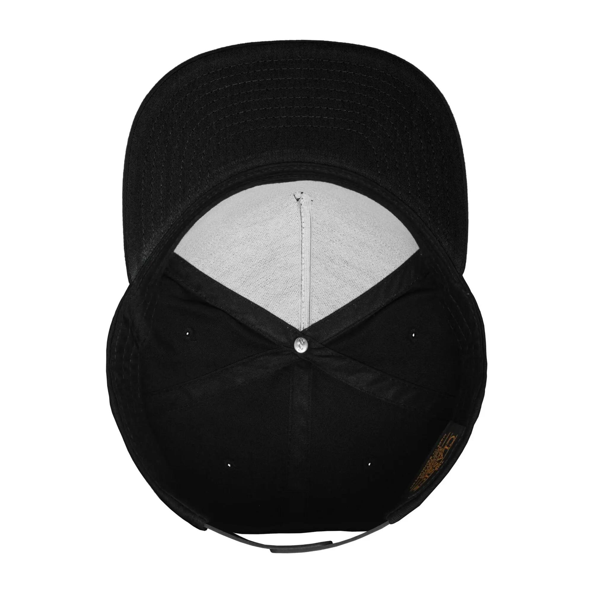 5 Panel Cotton Twill Snapback Cap (Black) 5/6