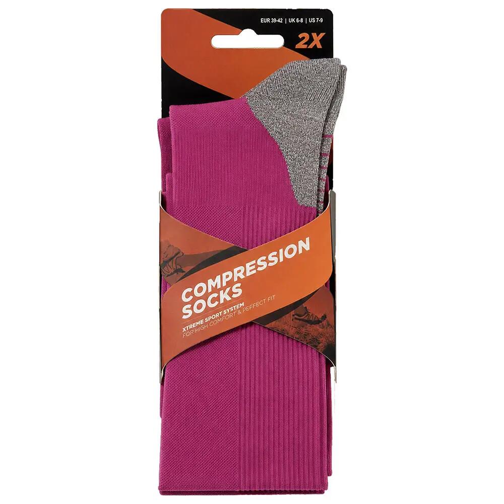 Calcetines de running compresión pack de 2 Multi Purple 5/5