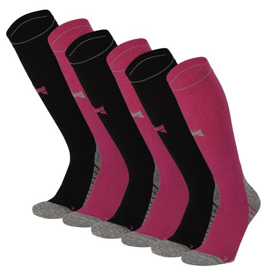 Chaussettes de running compression 6-pack Multi Purple