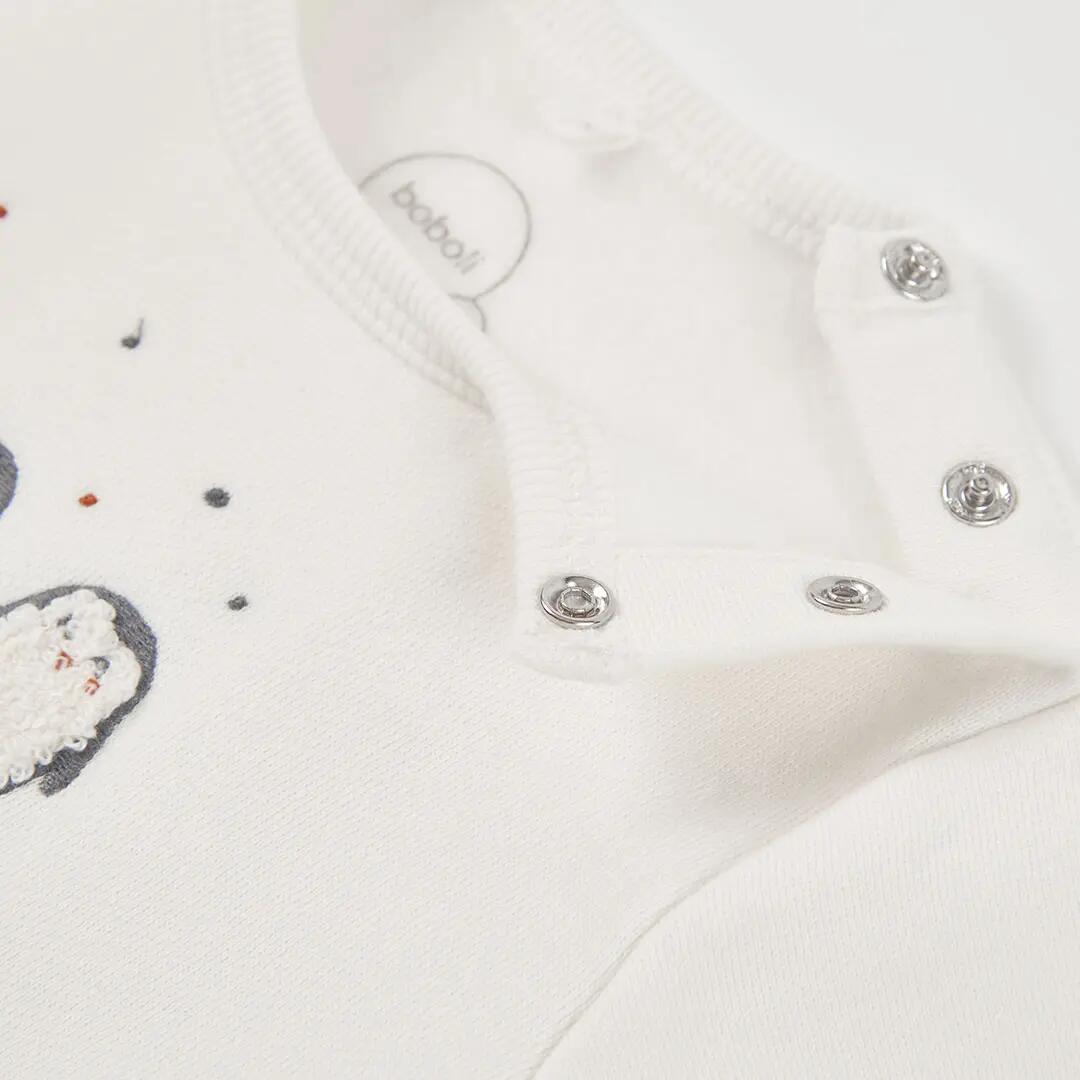 Conjunto punto bebé niña blanco estampado pingüinos 7/7