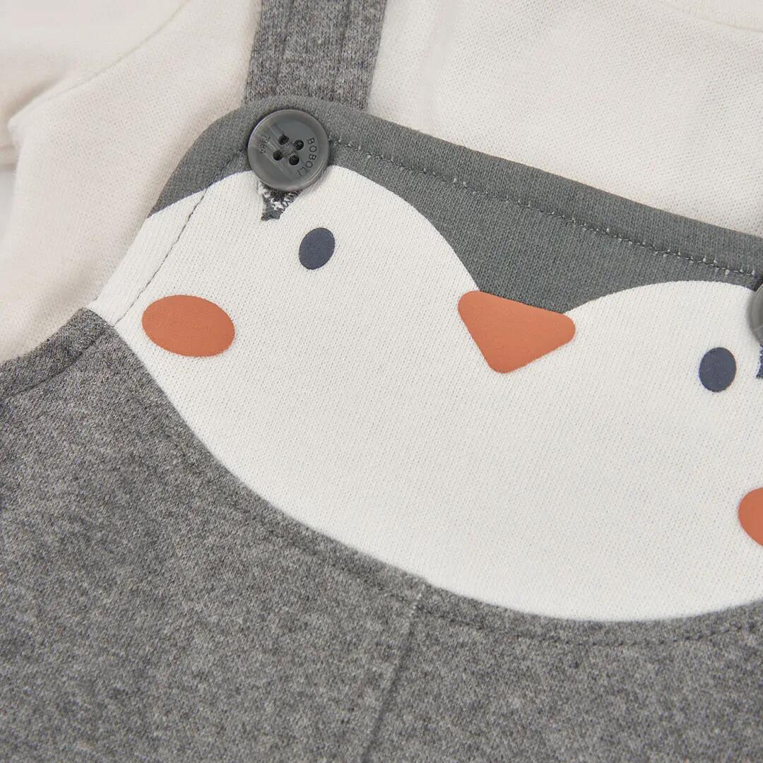 Conjunto bebé niño gris vigoré estampado pingüino 7/7