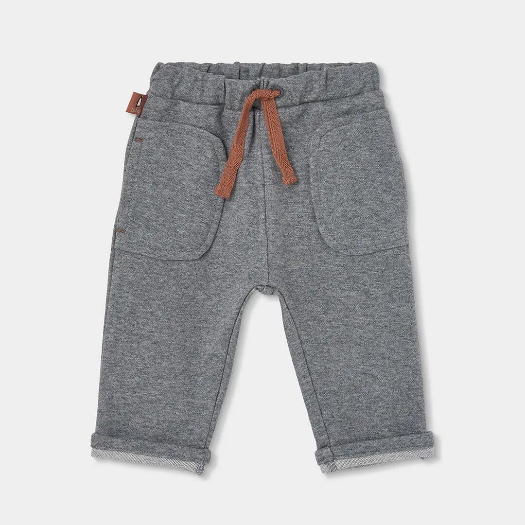 Conjunto punto bebé niño beige con pingüinos 4/7