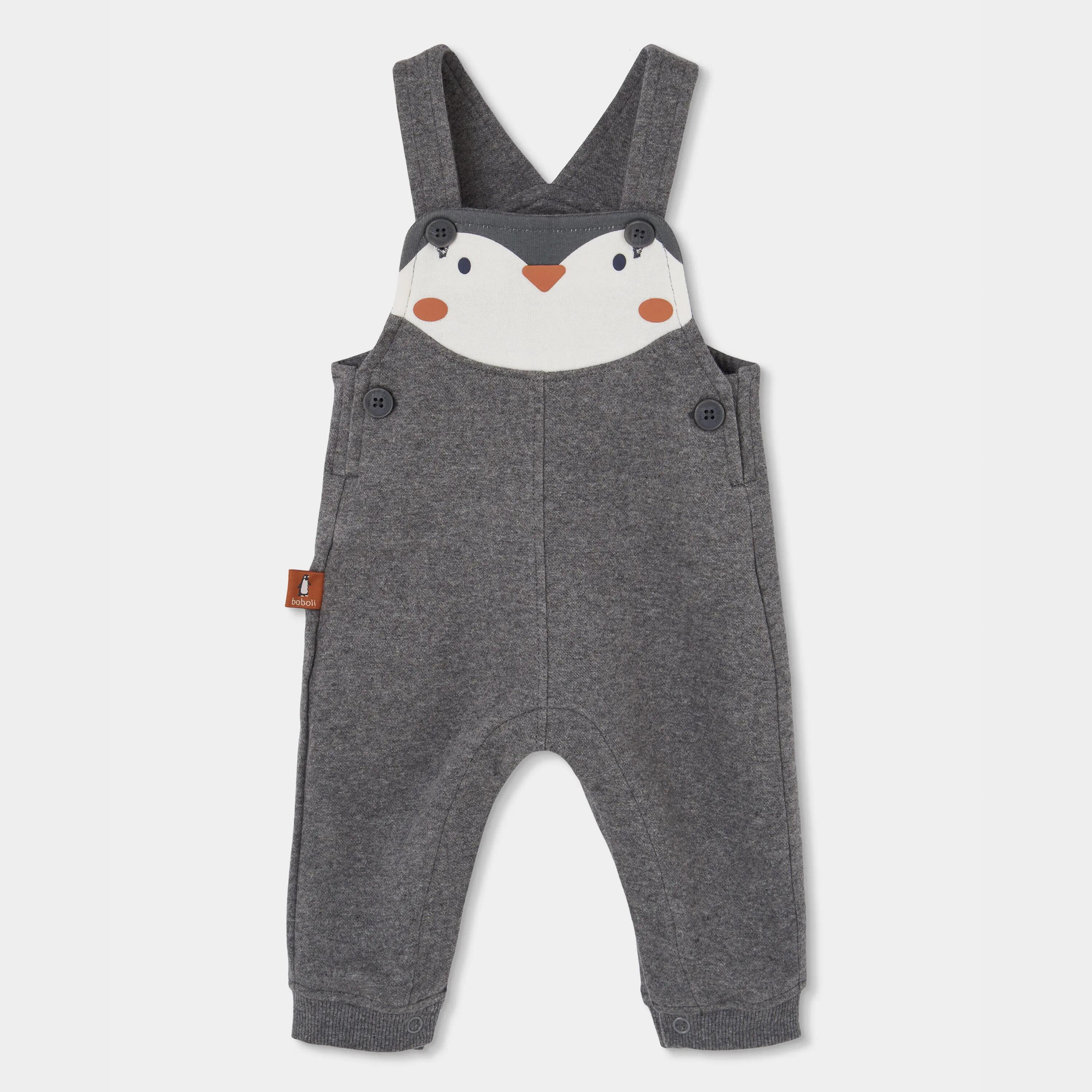 Conjunto bebé niño gris vigoré estampado pingüino 4/7