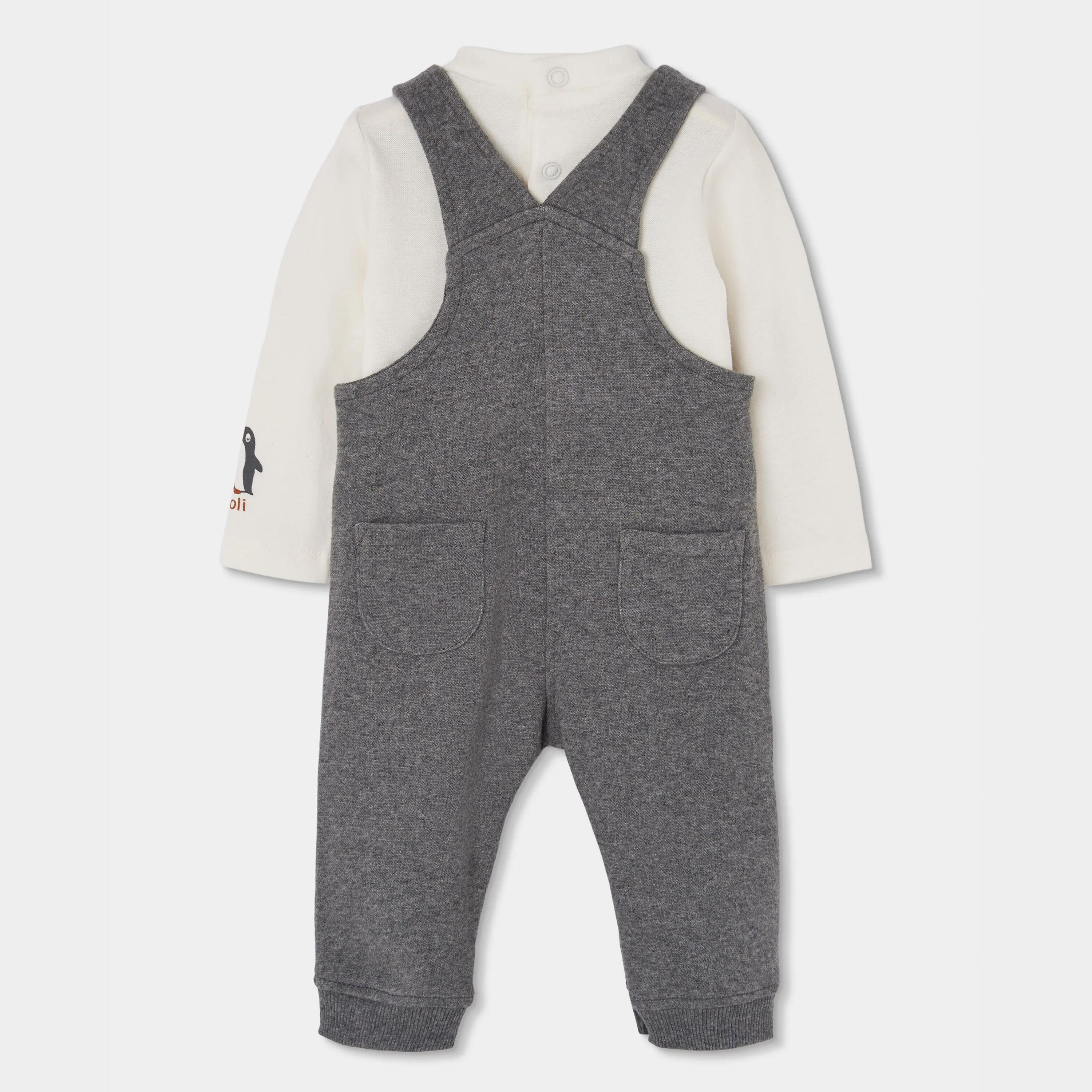 Conjunto bebé niño gris vigoré estampado pingüino 2/7