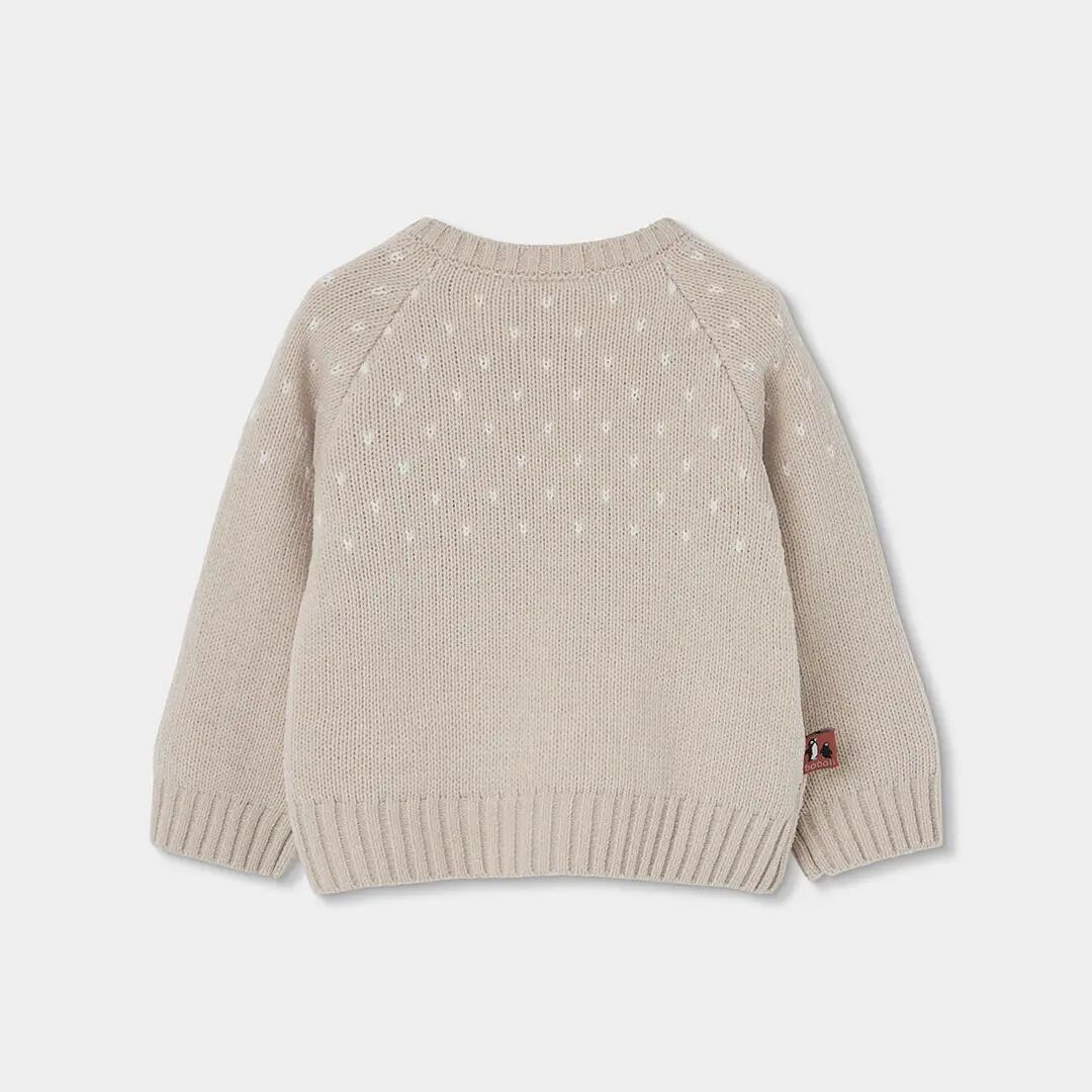 Conjunto bebé beige estampado de pingüino 5/7