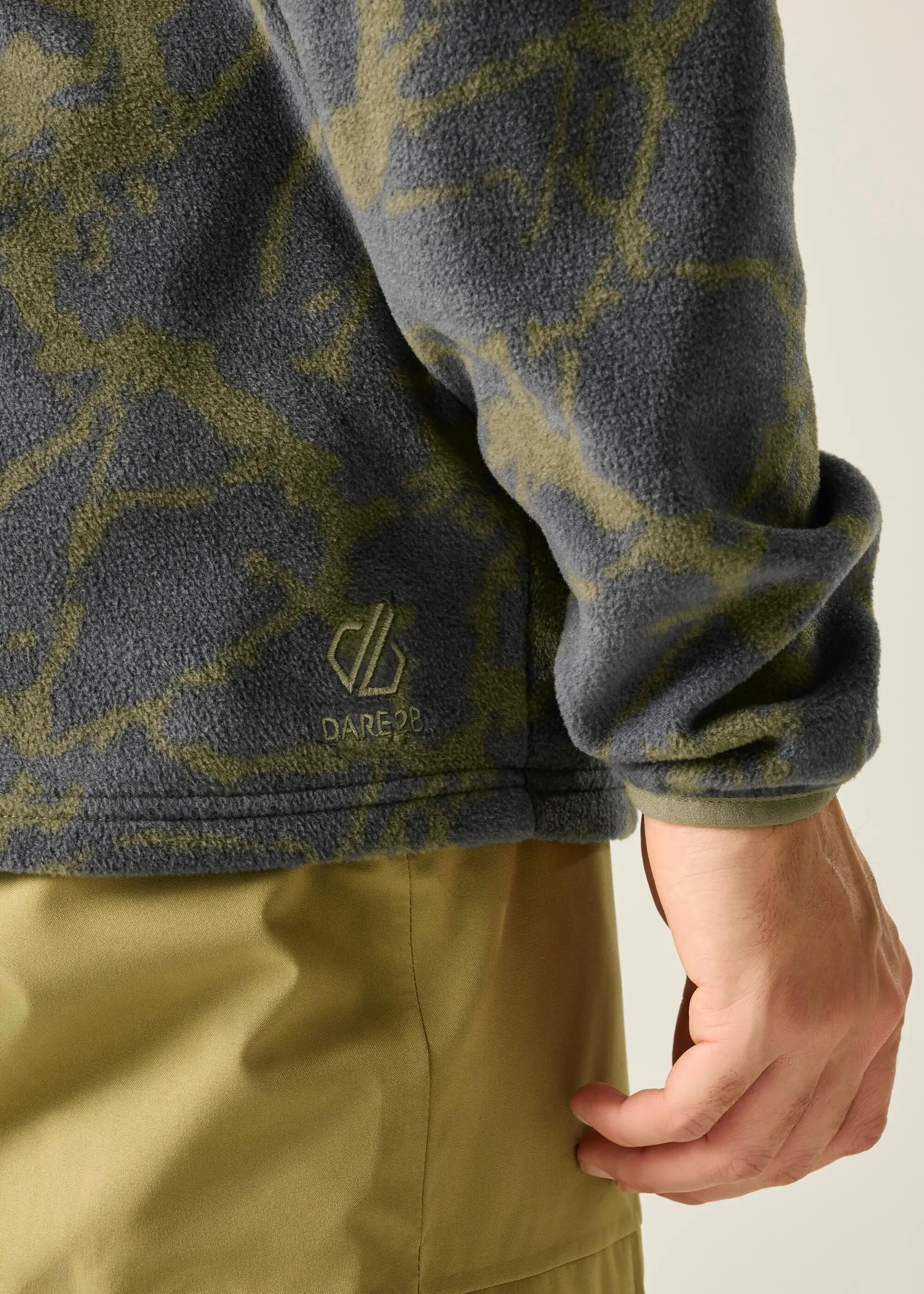 Herren-Fleecejacke mit Print und halbem Reißverschluss 6/6