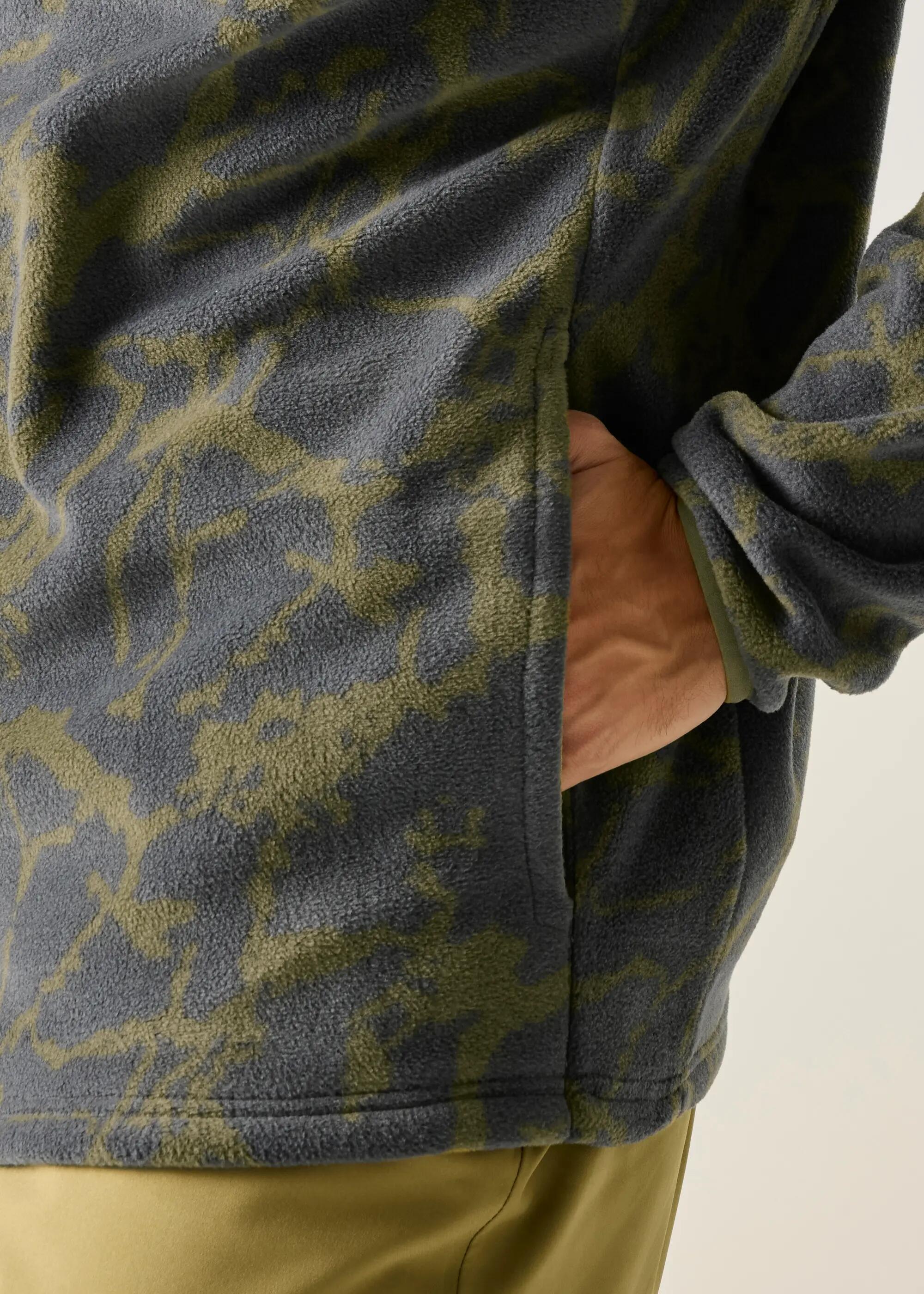 Herren-Fleecejacke mit Print und halbem Reißverschluss 4/6