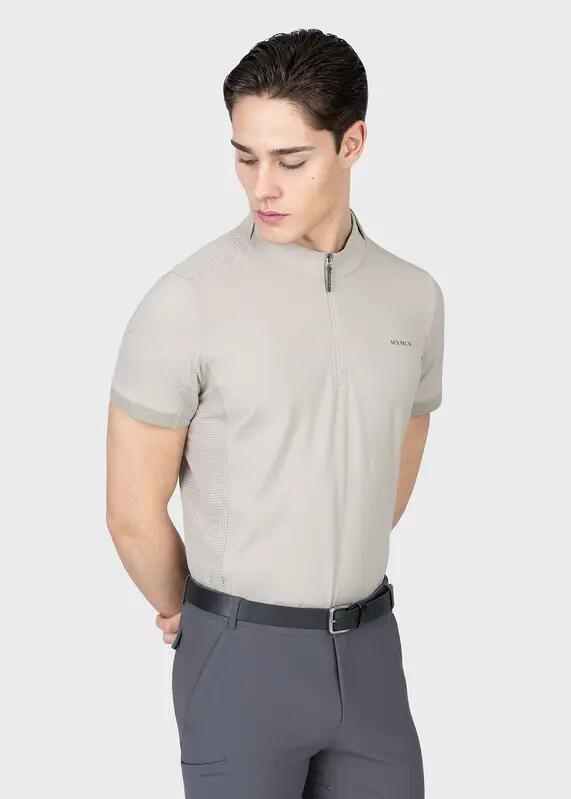 Camiseta Base Manga Corta Hombre Equitación Maximilian Track Topo Suave 4/7