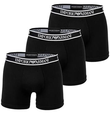 Emporio armani heren boxershorts 3-pack zwart/zwart/zwart