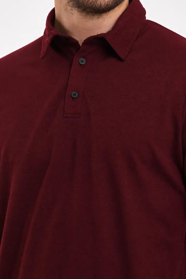 Polo - Koszulka z 100% Wełny Merino (170 g/m² - Piqué) S, Damson 3/4